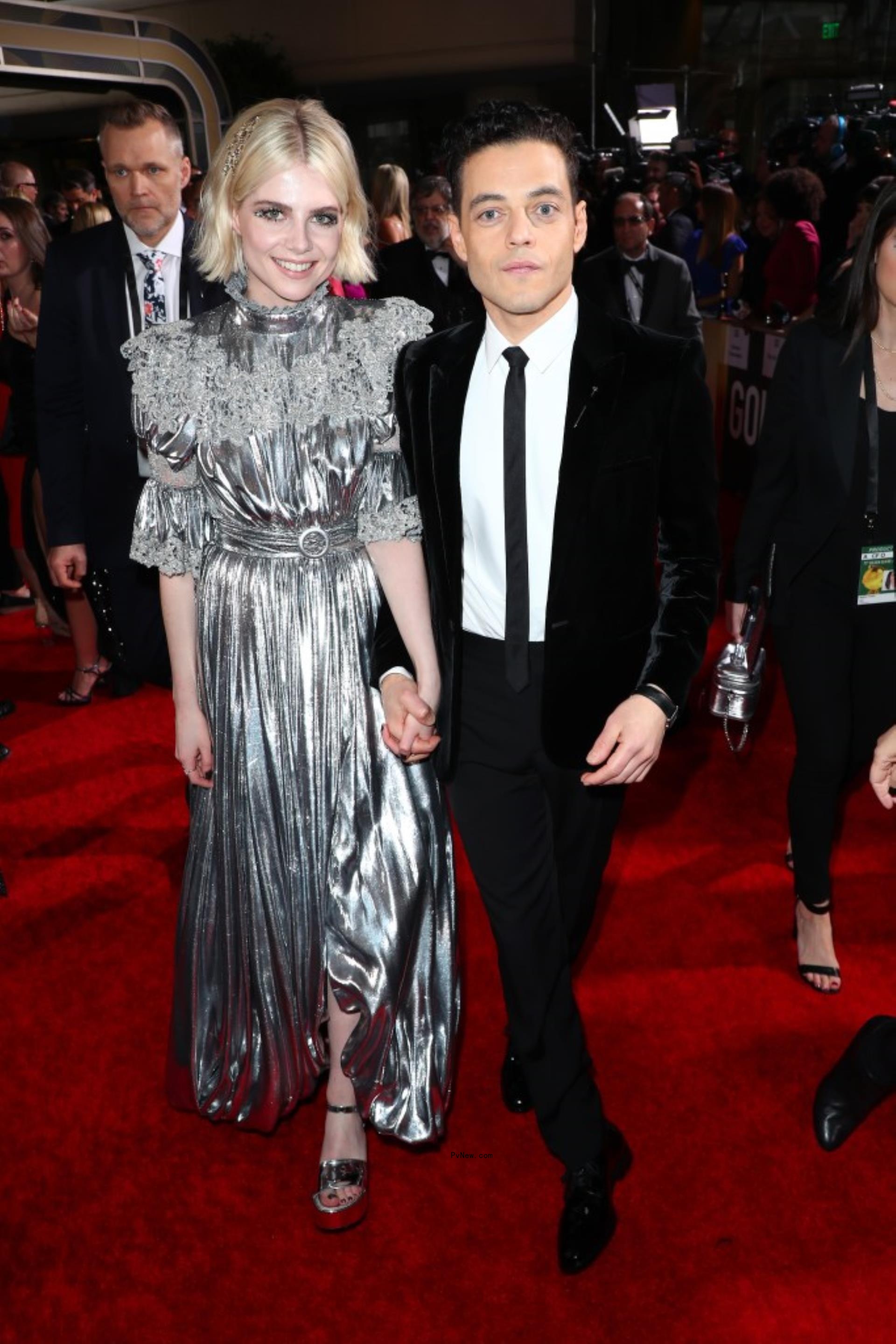 Lucy Boynton and Rami Malek