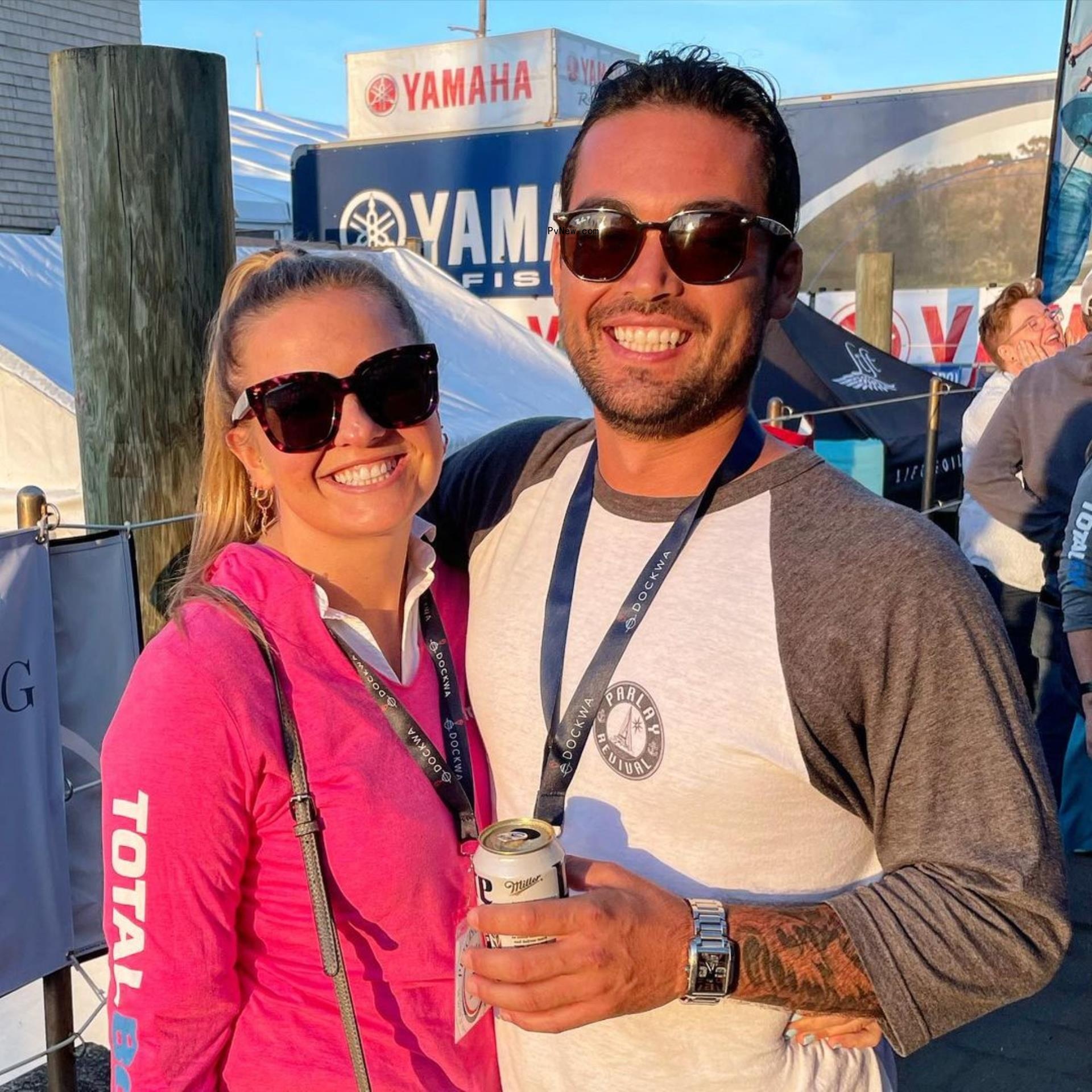 Daisy Keliher and Colin MacRae pose for a photo together