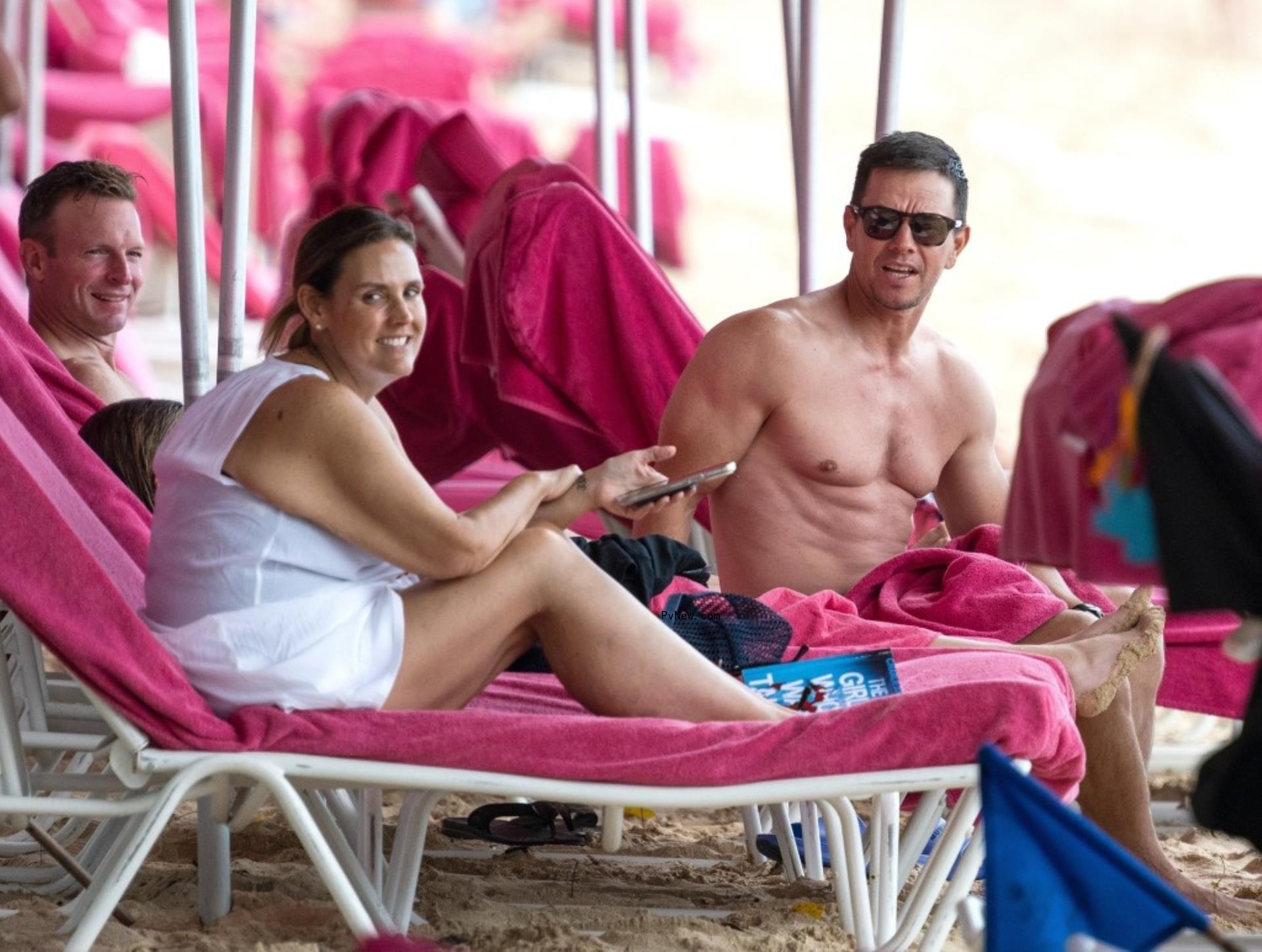 Mark Wahlberg in Barbados.
