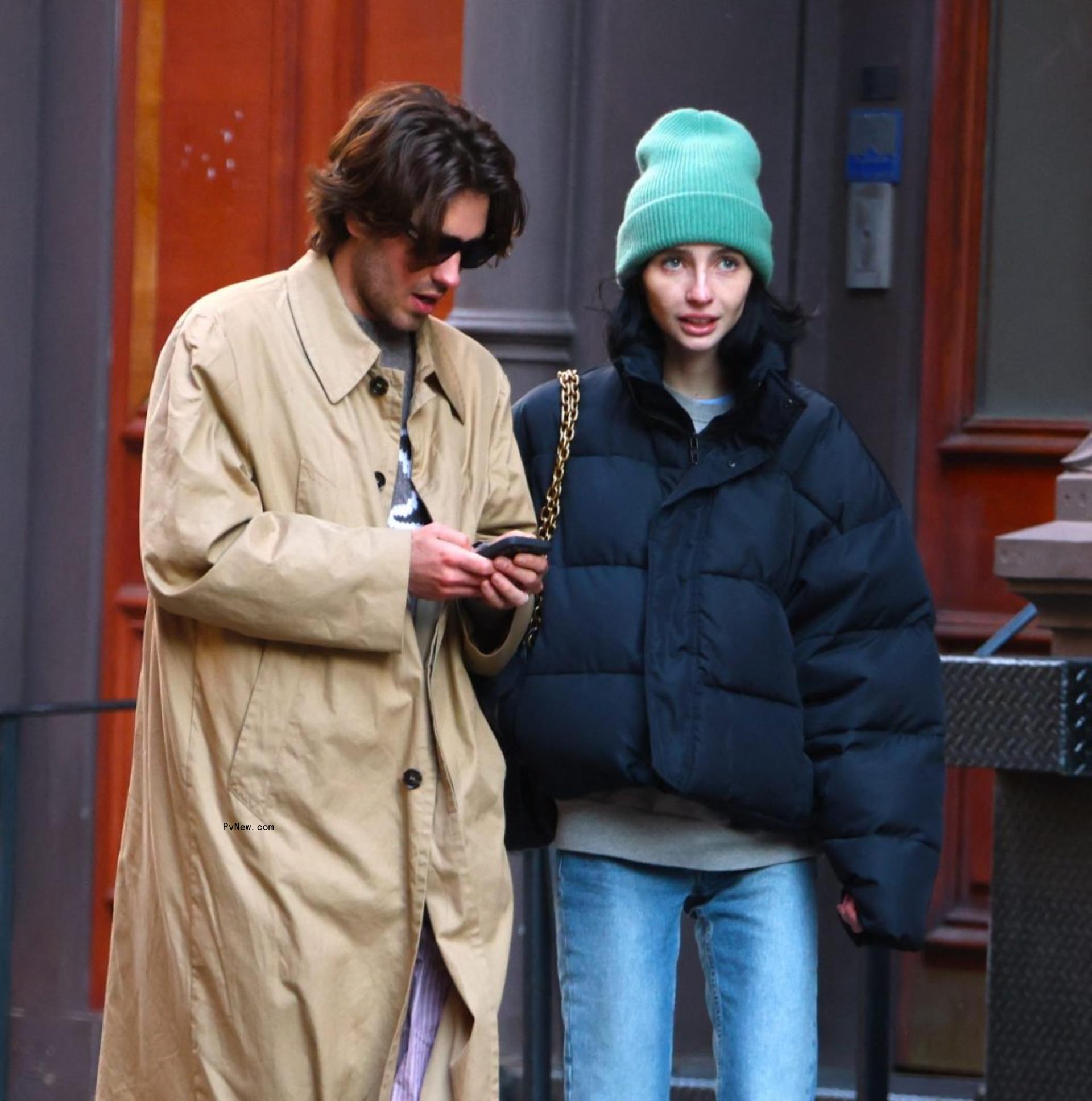Paul Walker's daughter Meadow Walker with her husband Louis Thornton-Allan shopping in Soho, New York City.