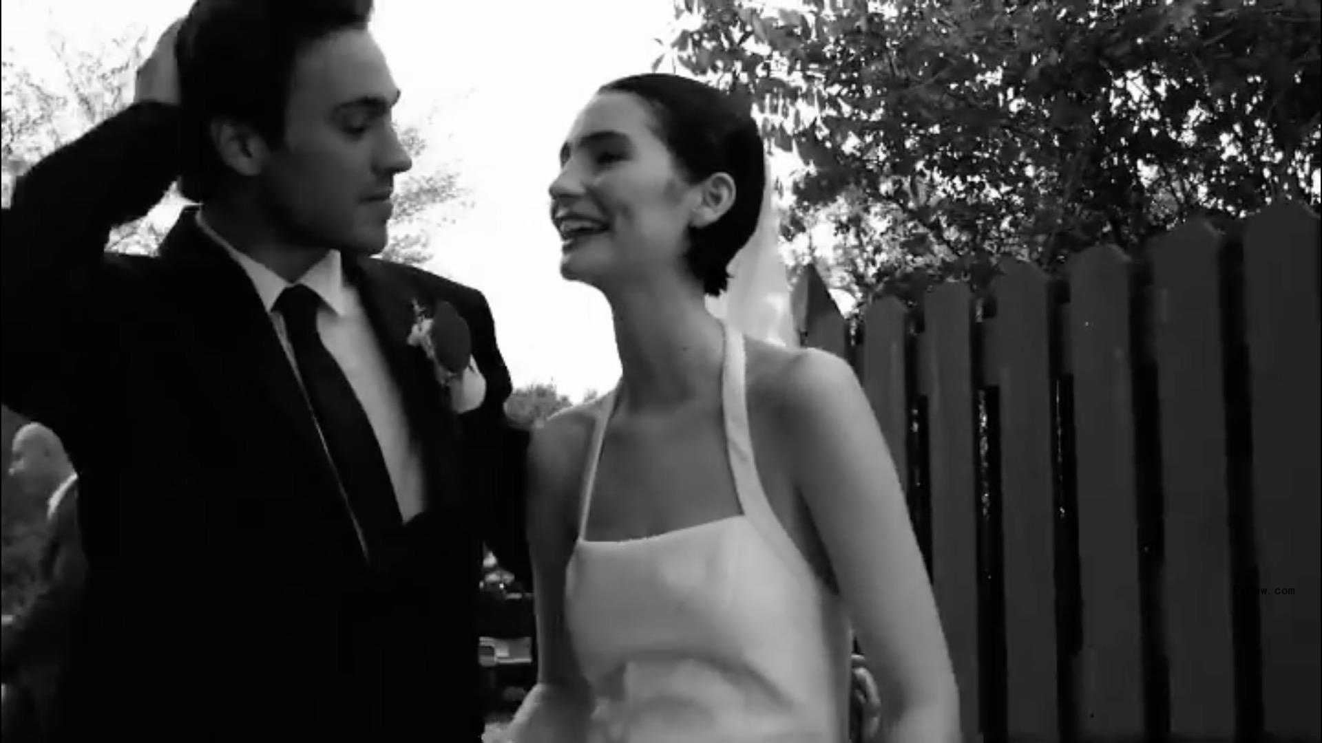 Paul Walker's daughter Meadow Walker with her husband Louis Thornton-Allan on their wedding day