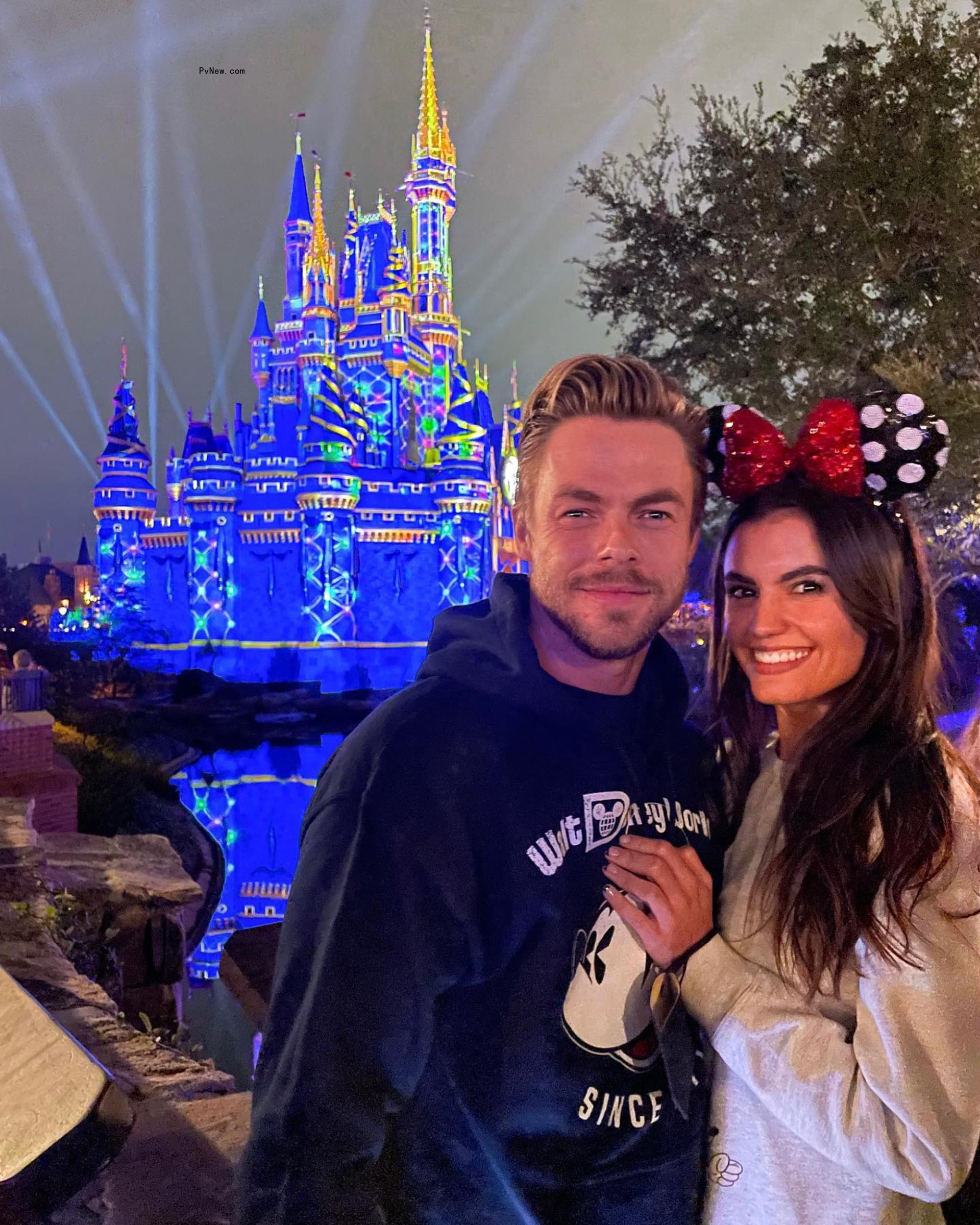 Derek Hough and Hayley Erbert at Disney World.