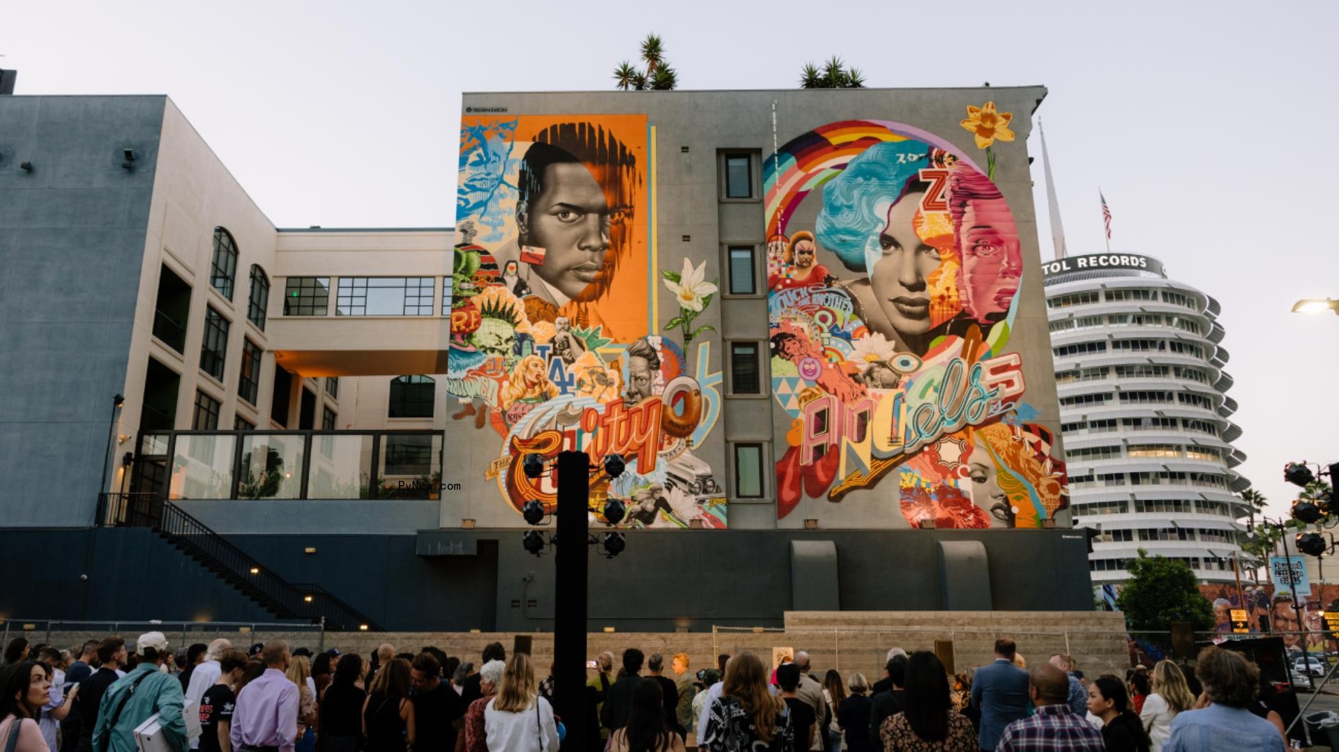Sidney Poitier and Judy Garland Featured in New Six-Story Hollywood Mural