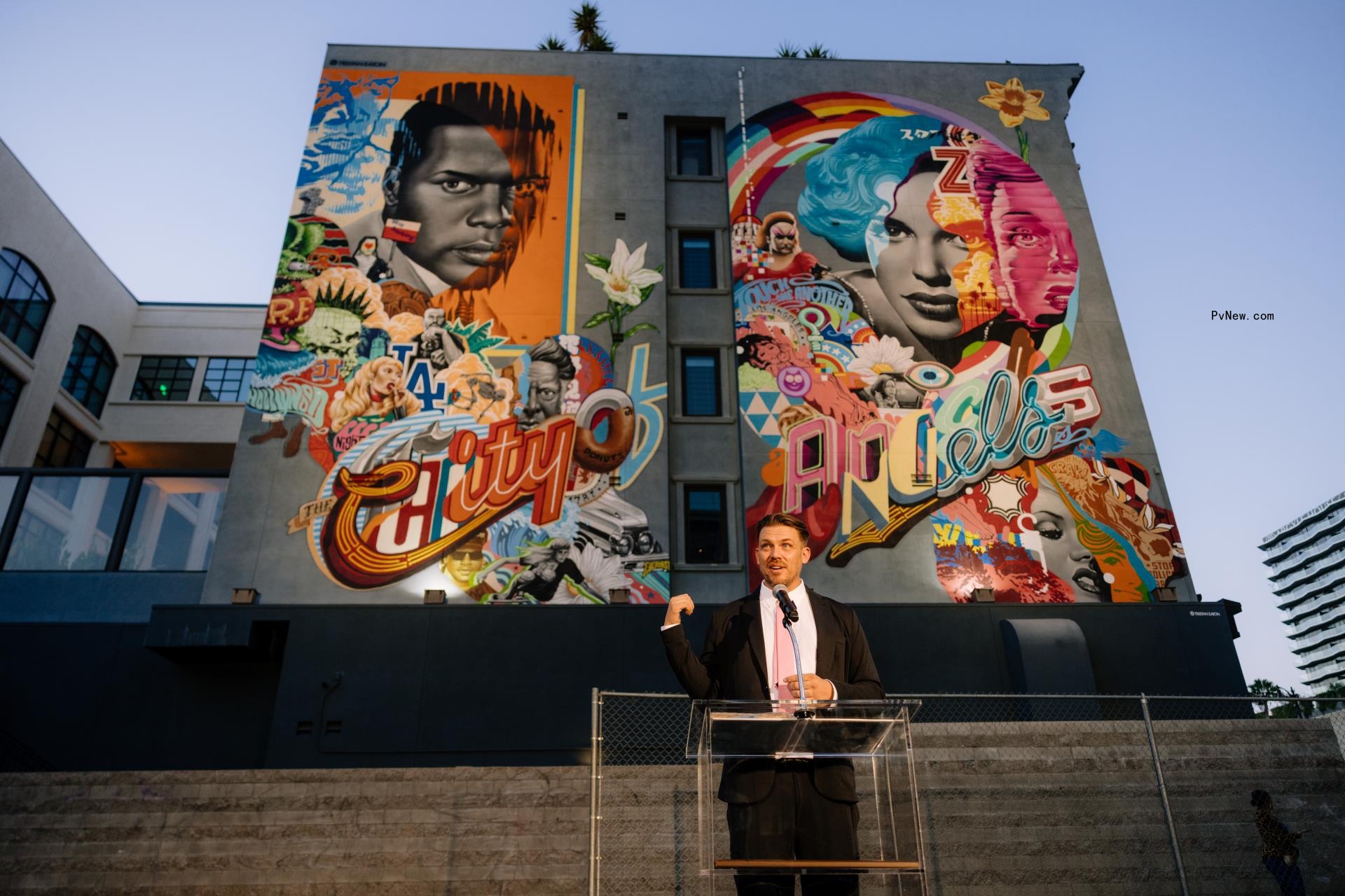 Sidney Poitier and Judy Garland Featured in New Six-Story Hollywood Mural