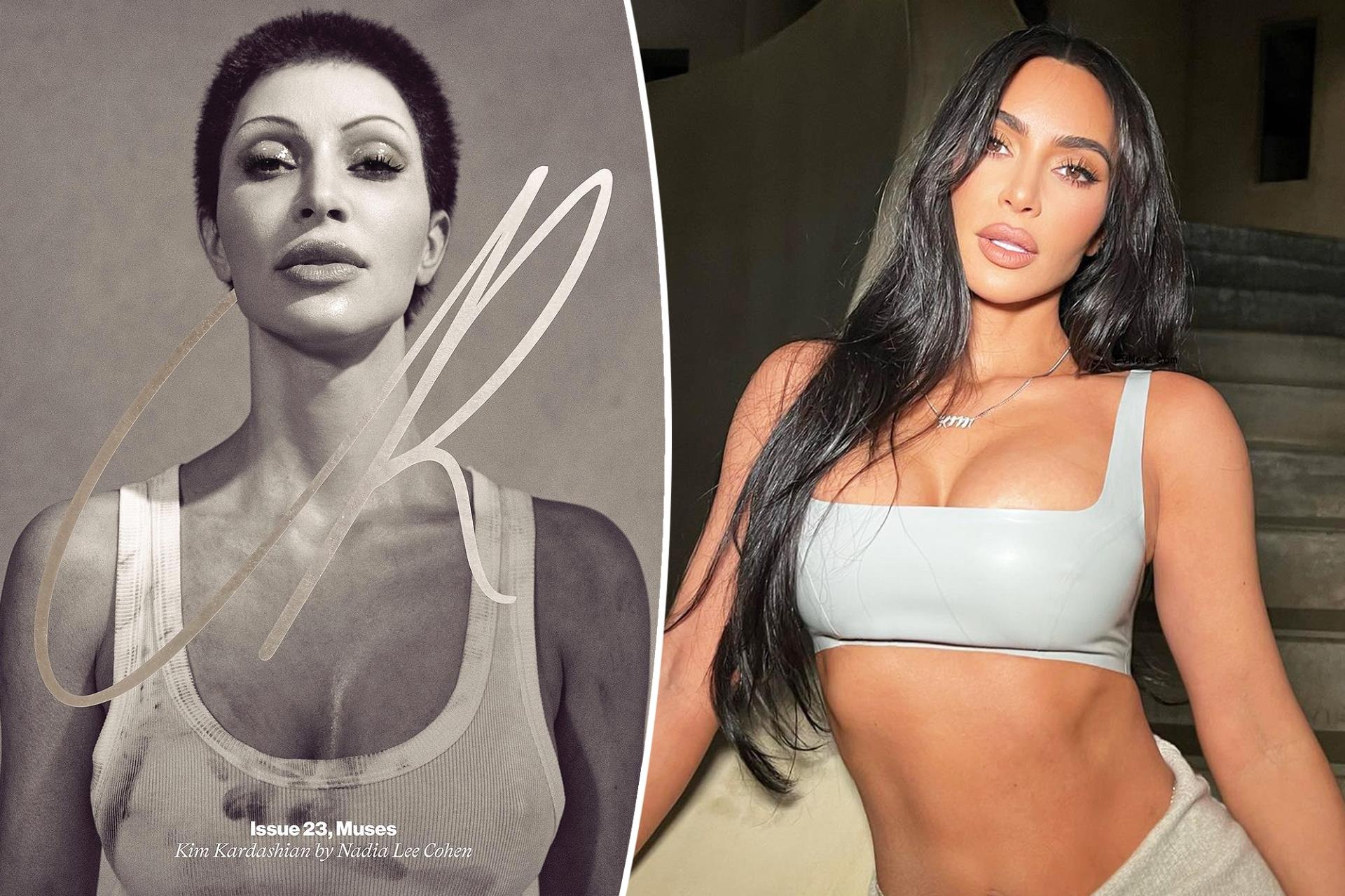 Kim Kardashian is unrecognizable on CR Fashion Book cover with bold buzzcut