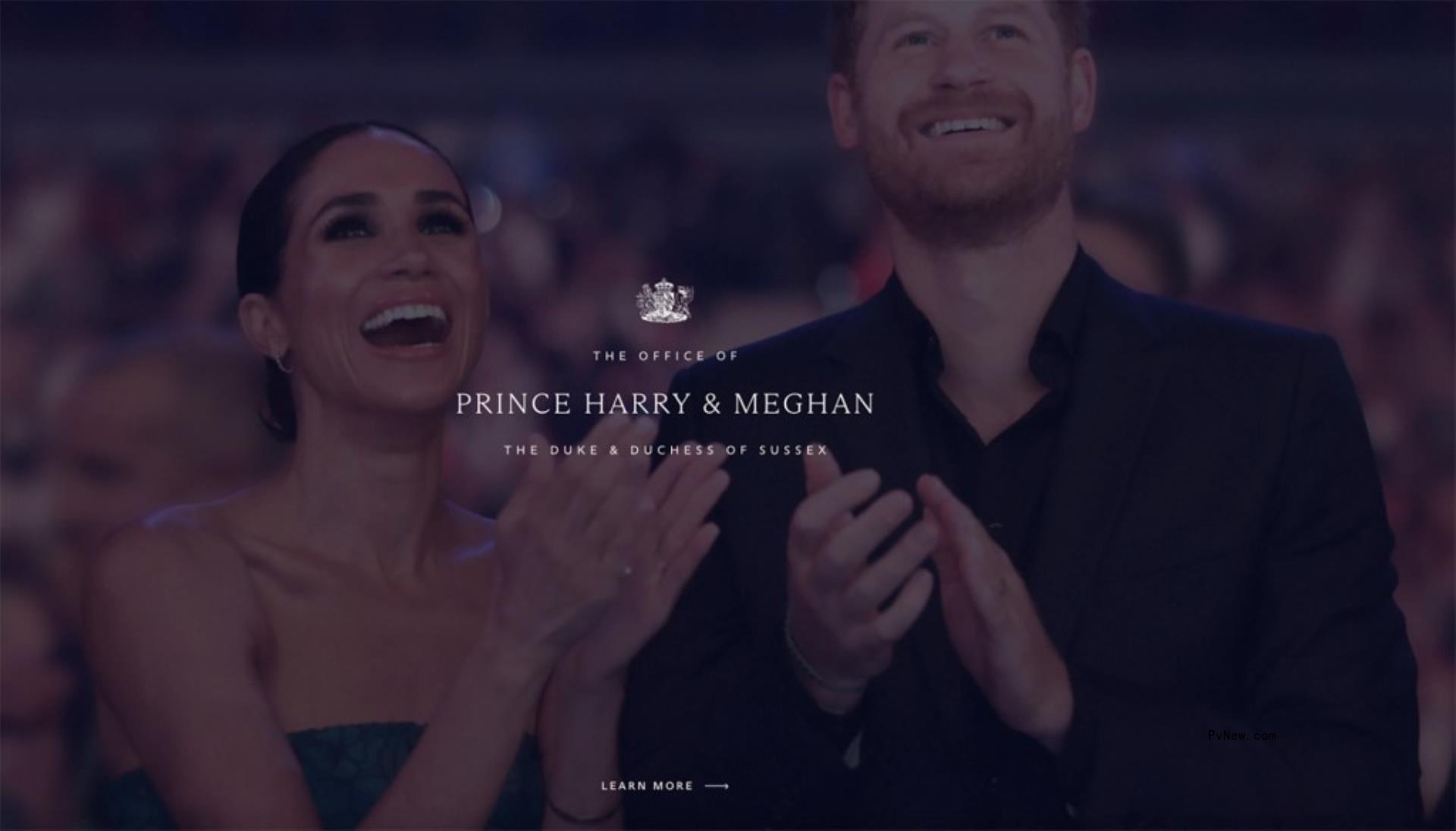 Meghan Markle and Prince Harry's website.
