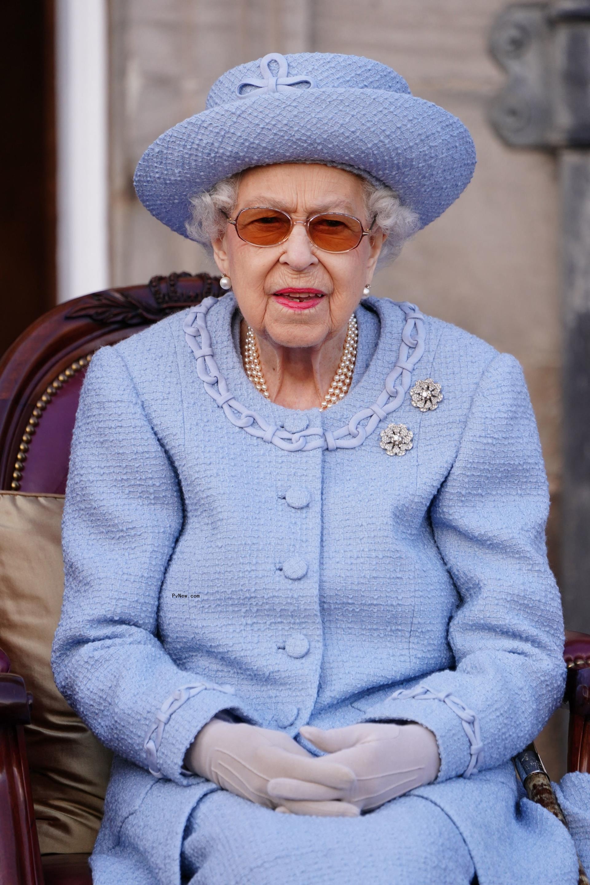 Queen Elizabeth II sitting.