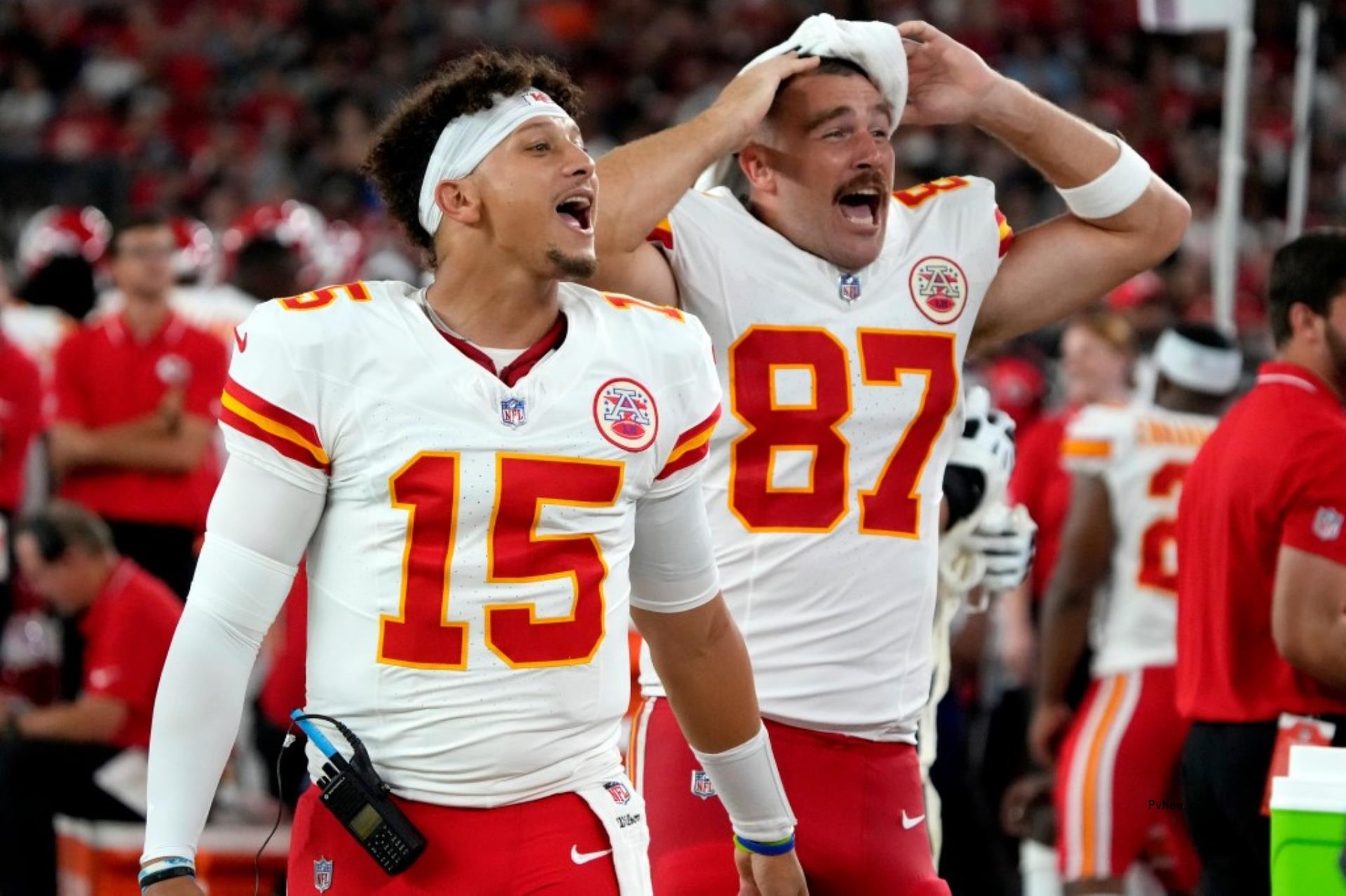 Patrick Mahomes and Travis Kelce