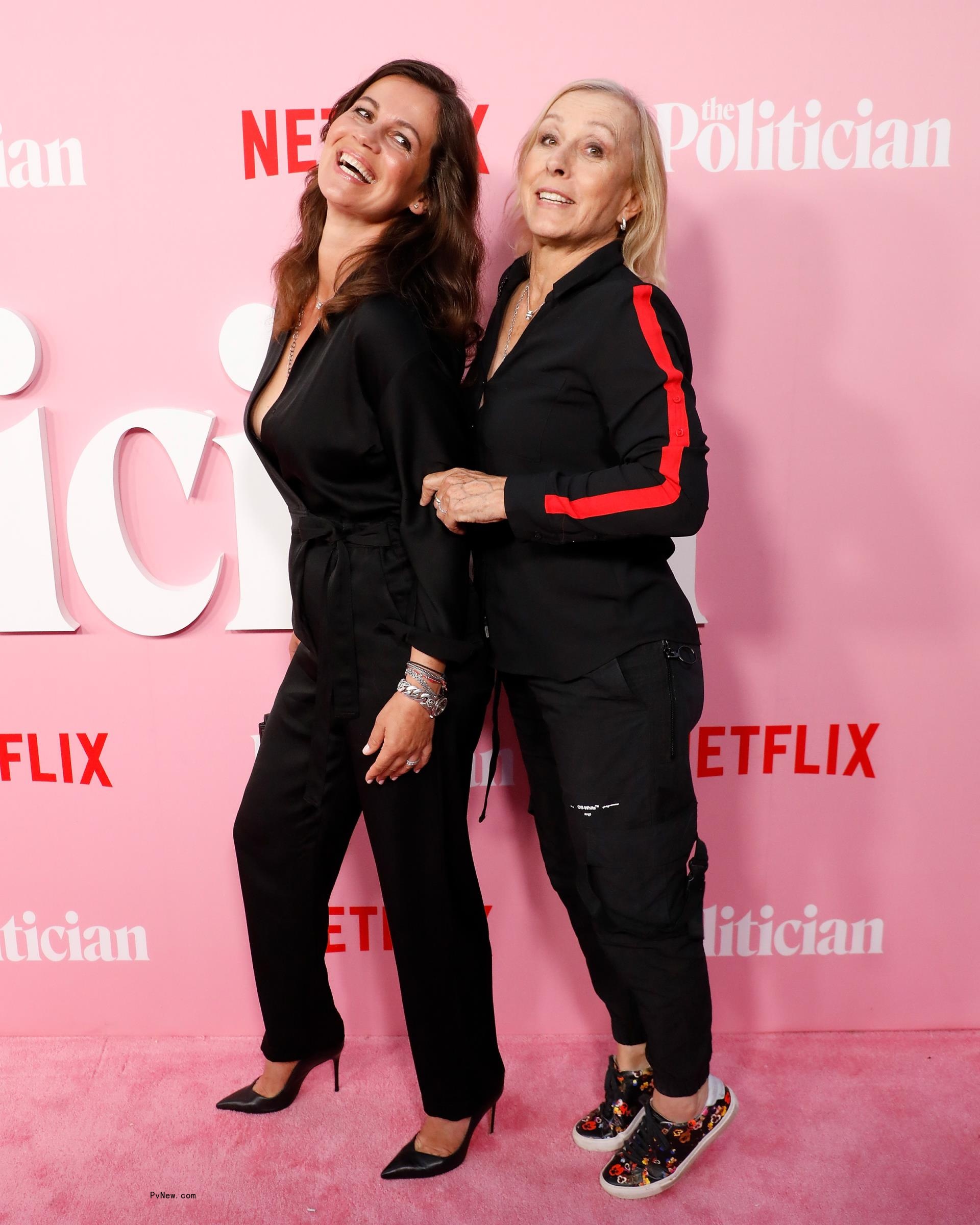Julia Lemigova and Martina Navratilova