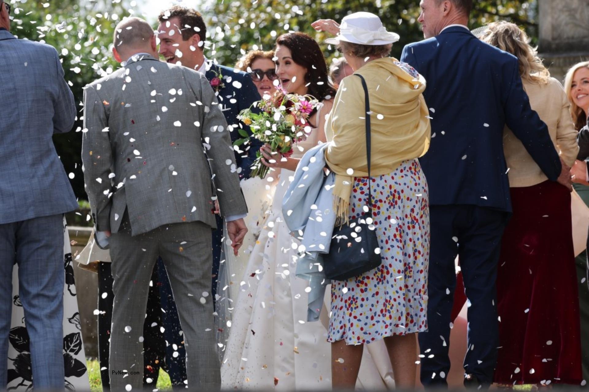 Jasper Waller-Bridge and Michelle Dockery
