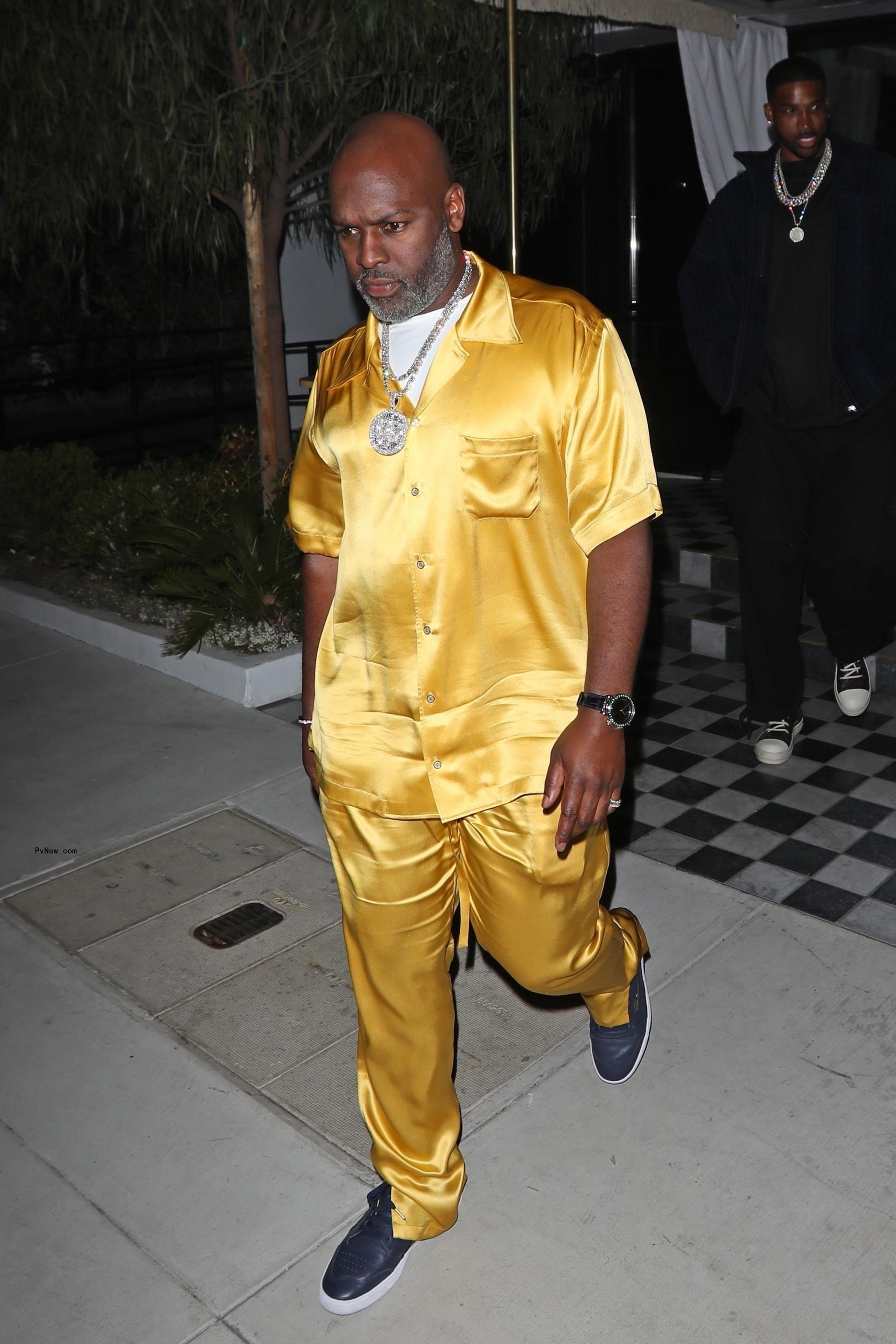 Corey Gamble and Tristan Thompson out in LA together.