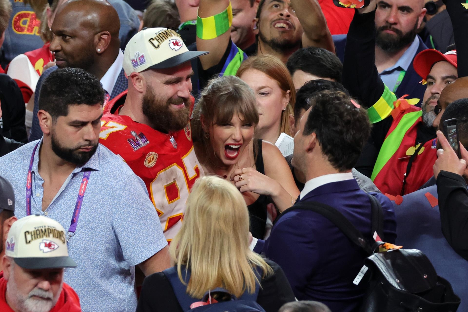 Kanye West at the Super Bowl.