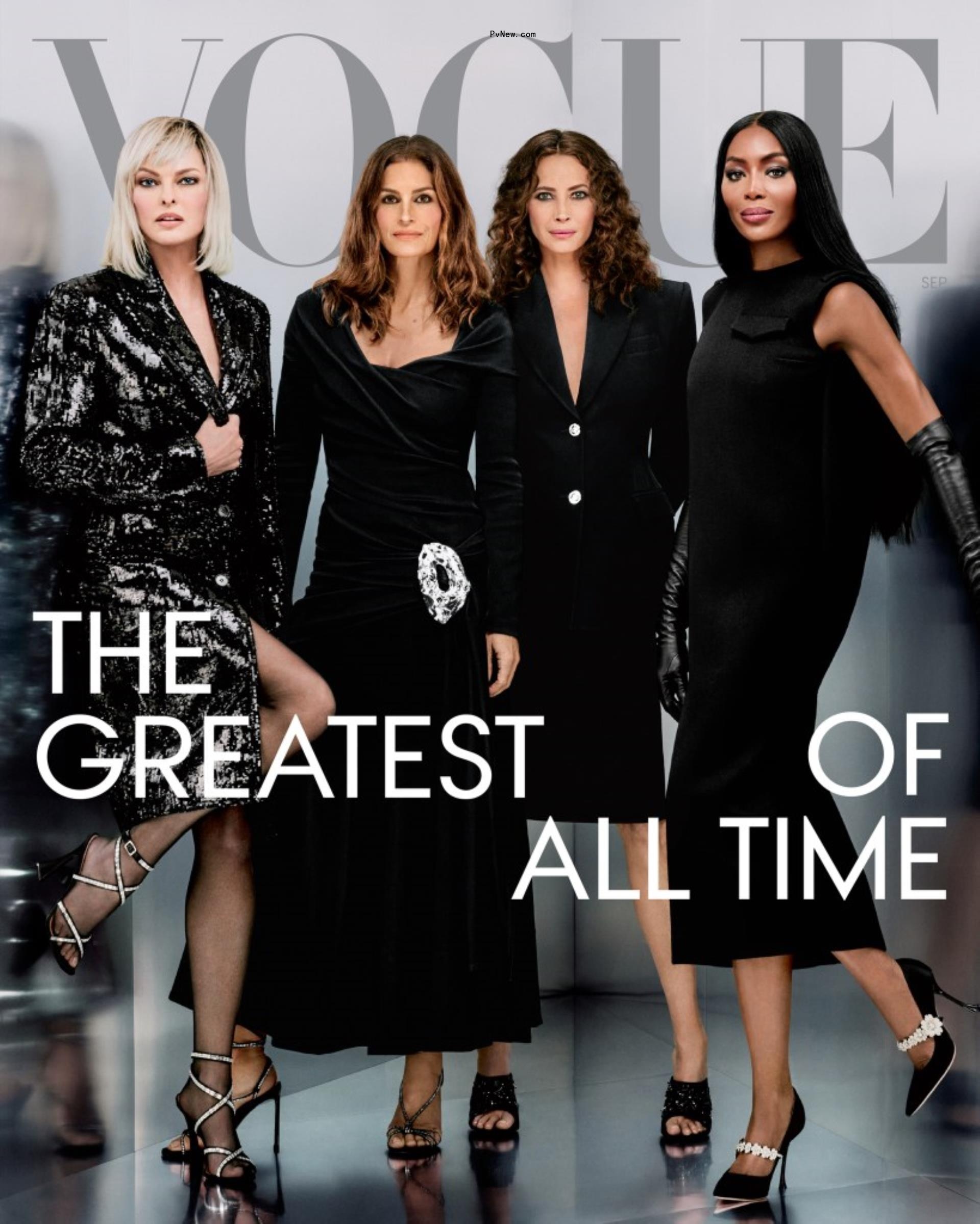 Linda Evangelista, Cindy Crawford, Christy Turlington, Naomi Campbell