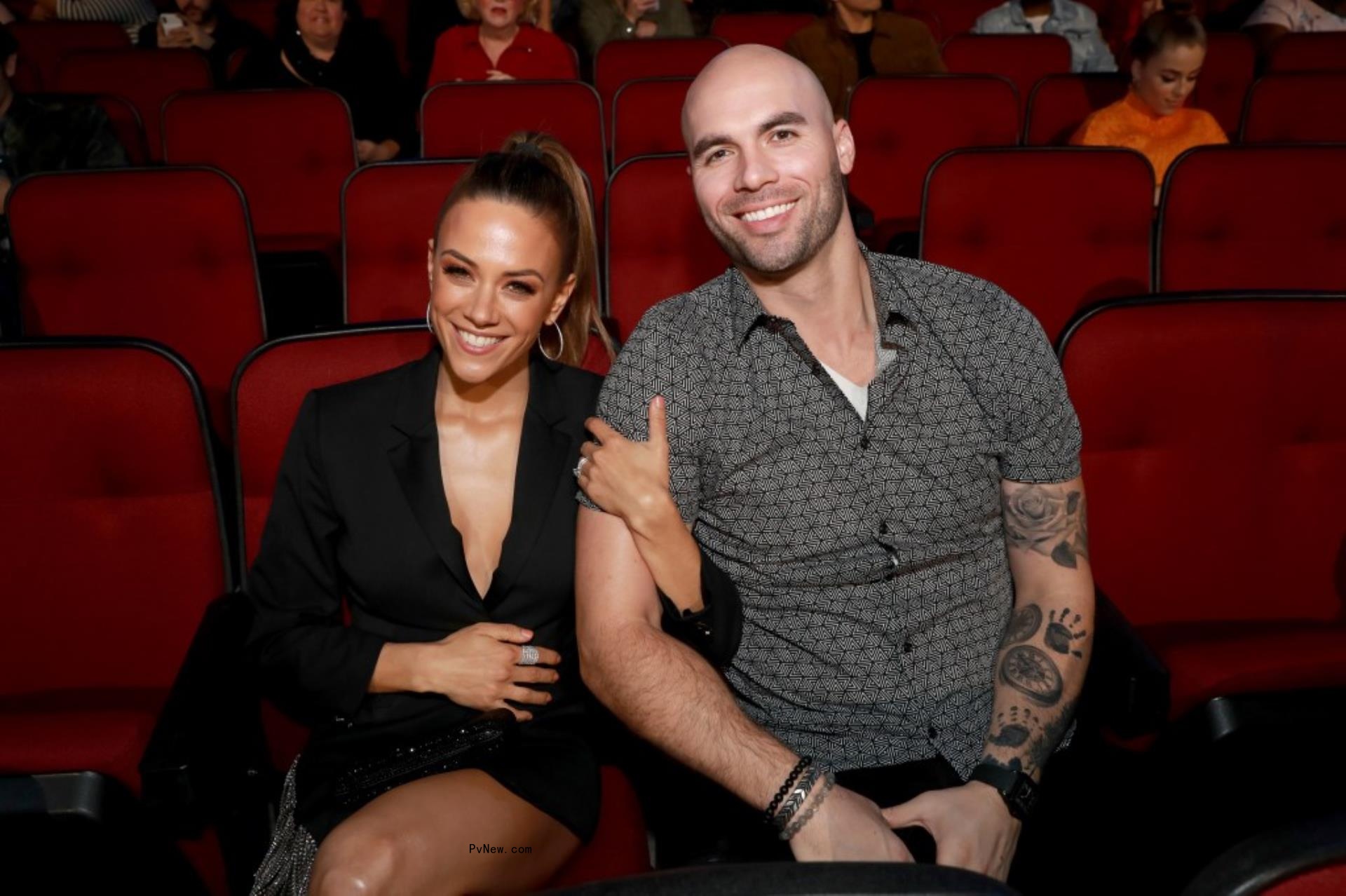 Mike Caussin and Jana Kramer in LA.