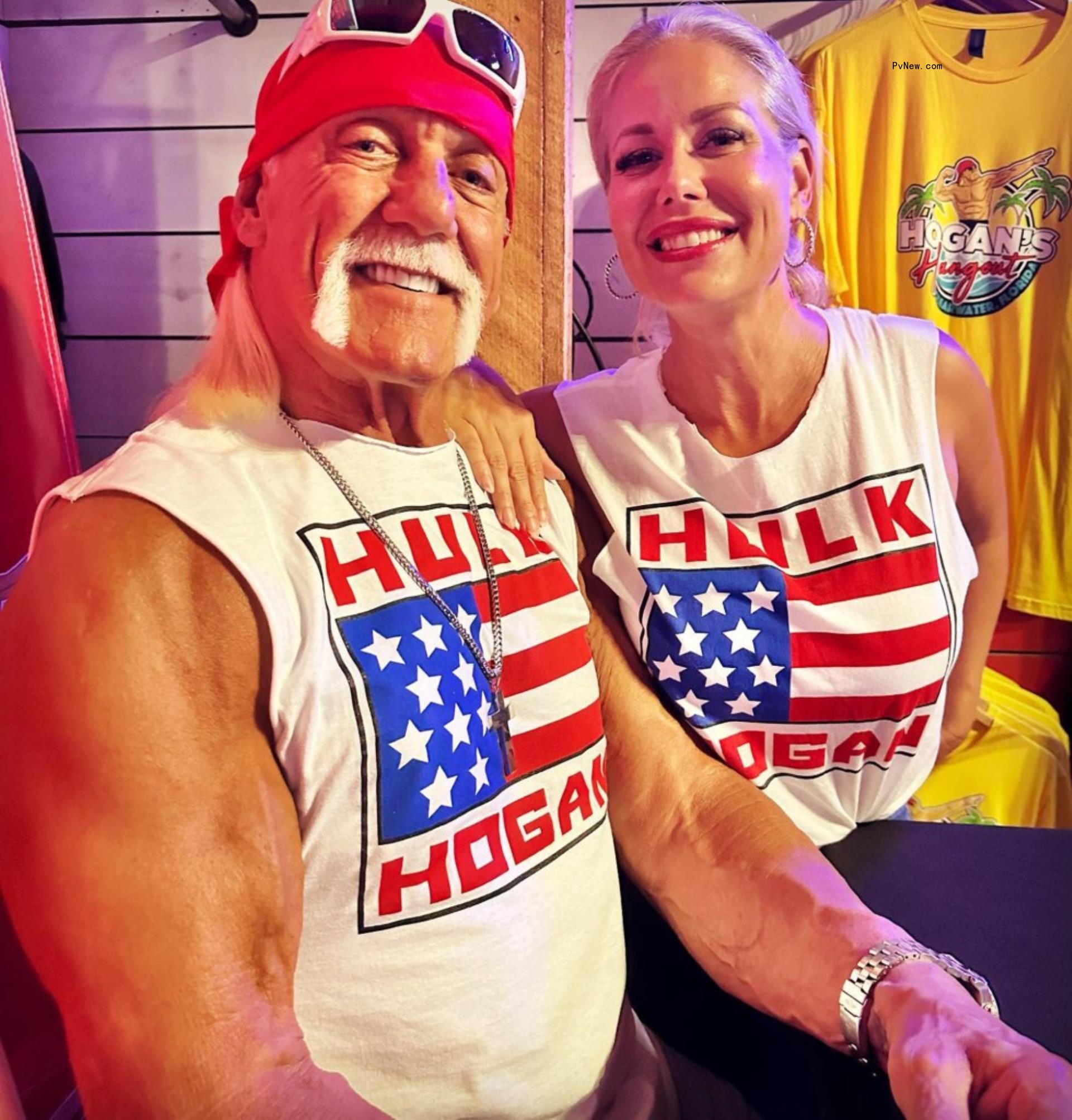 Hulk Hogan and Sky Daily.
