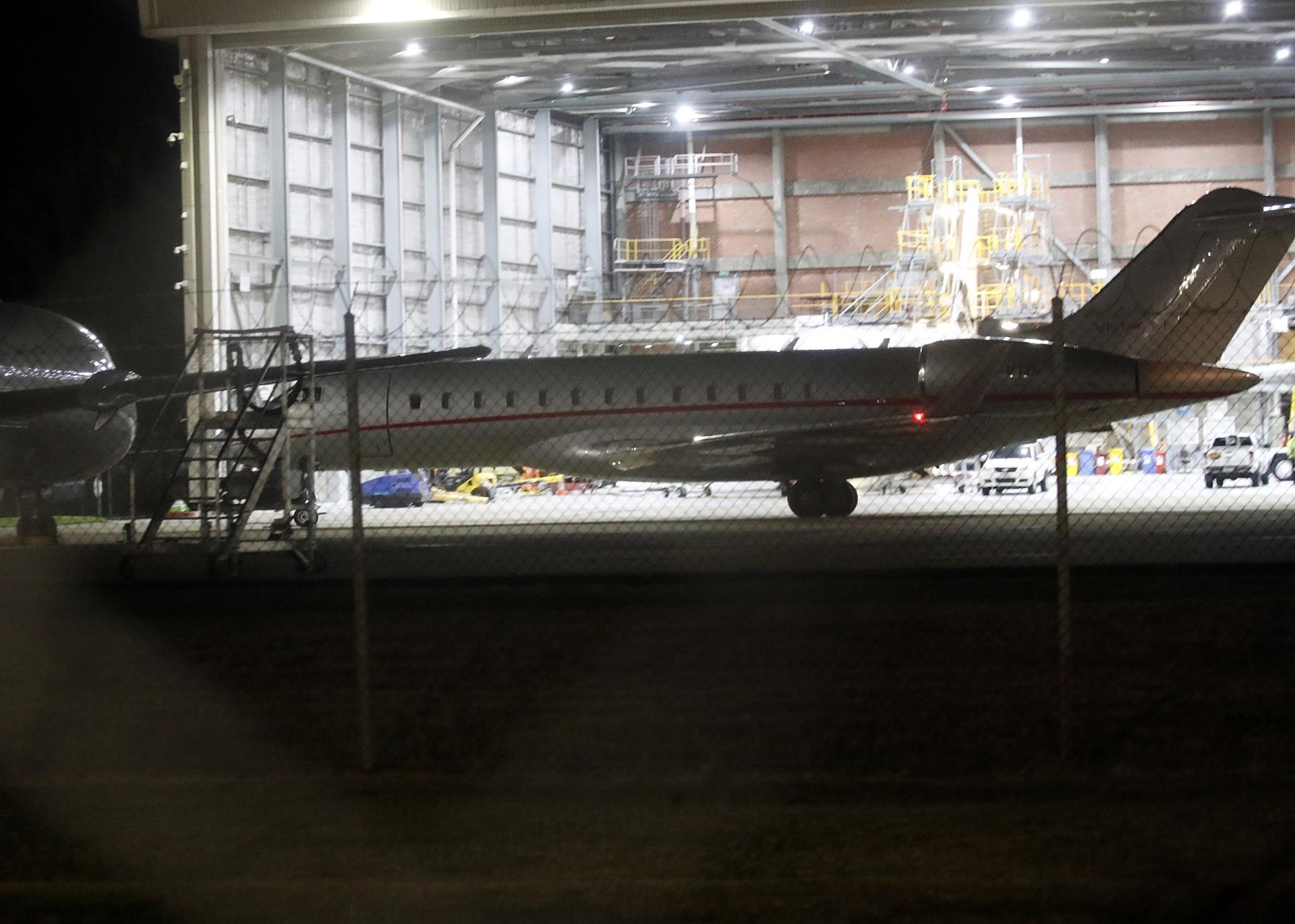 Taylor Swift's private jet at the airport in Australia.