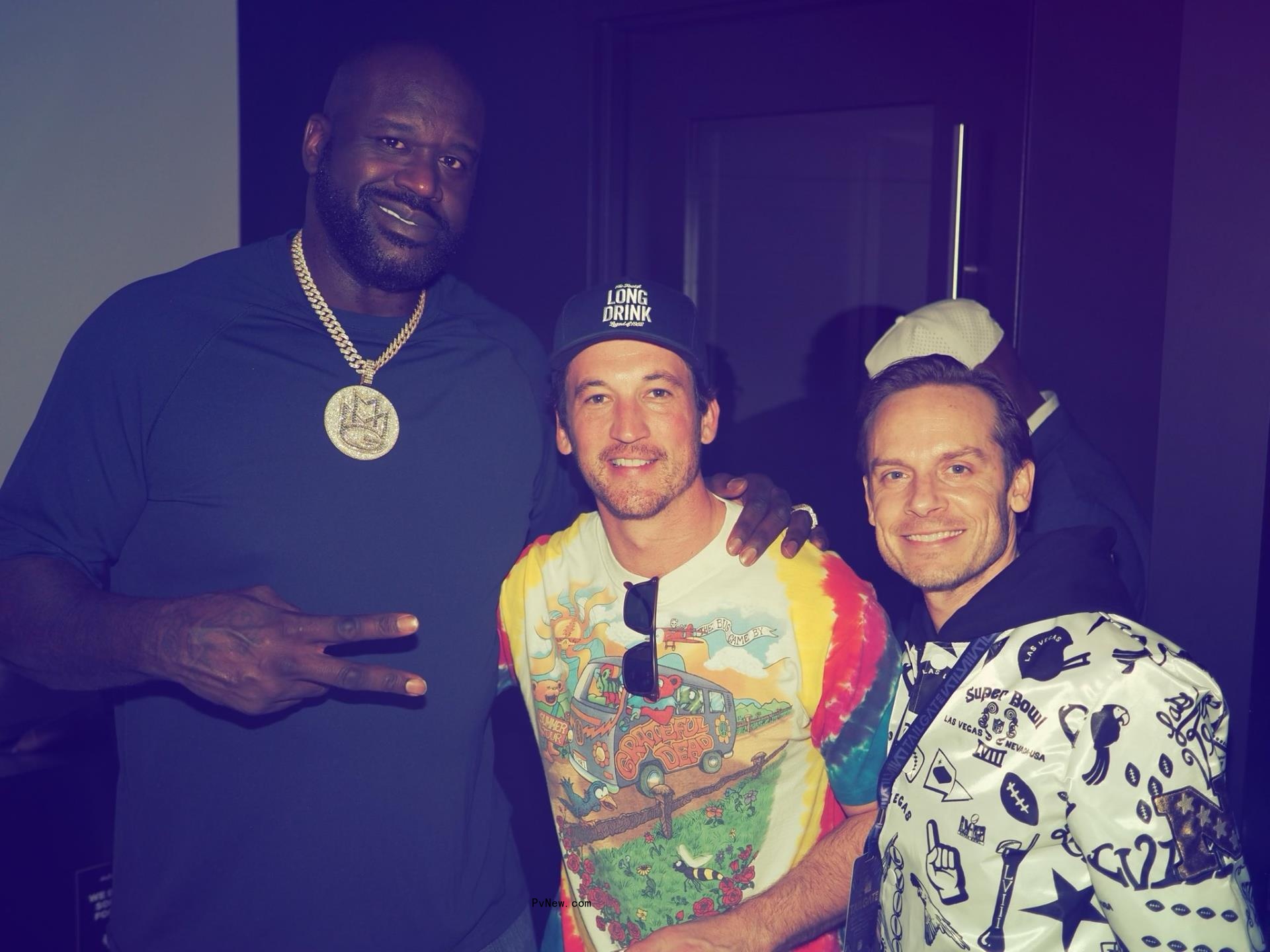 Miles Teller and Shaq O'Neal.
