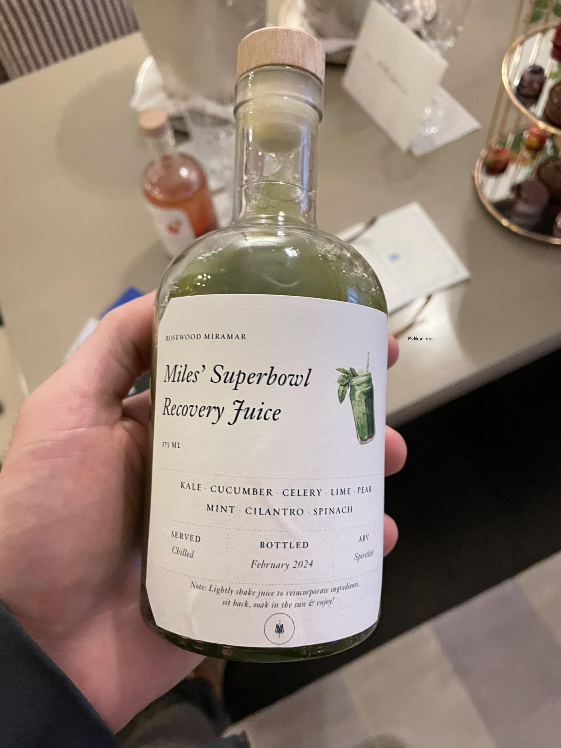 Miles Teller's 'recovery juice.'