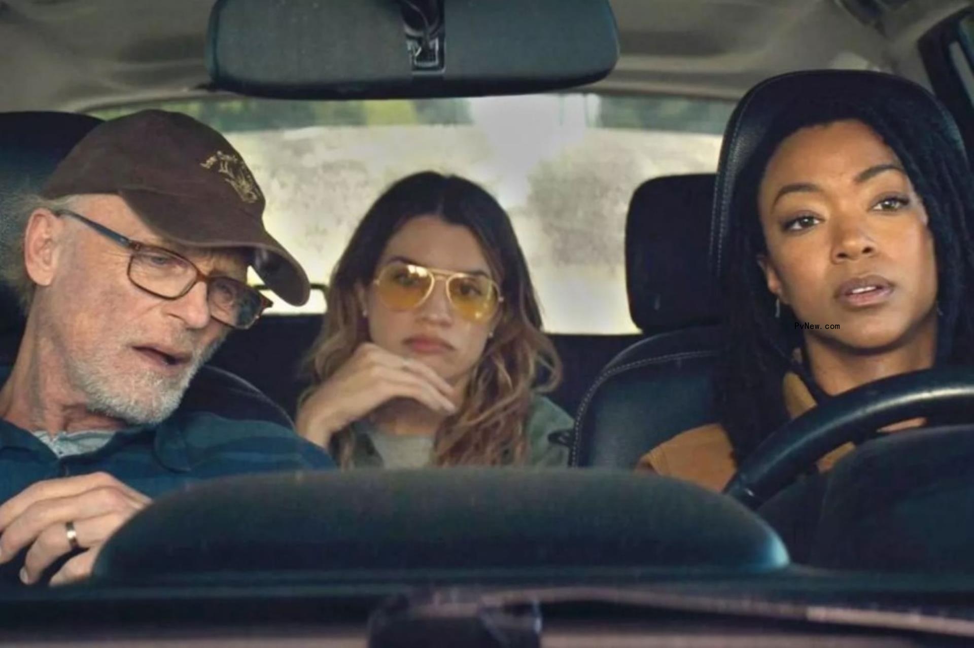 So<i></i>nequa Martin-Green, Natalie Morales, and Ed Harris in