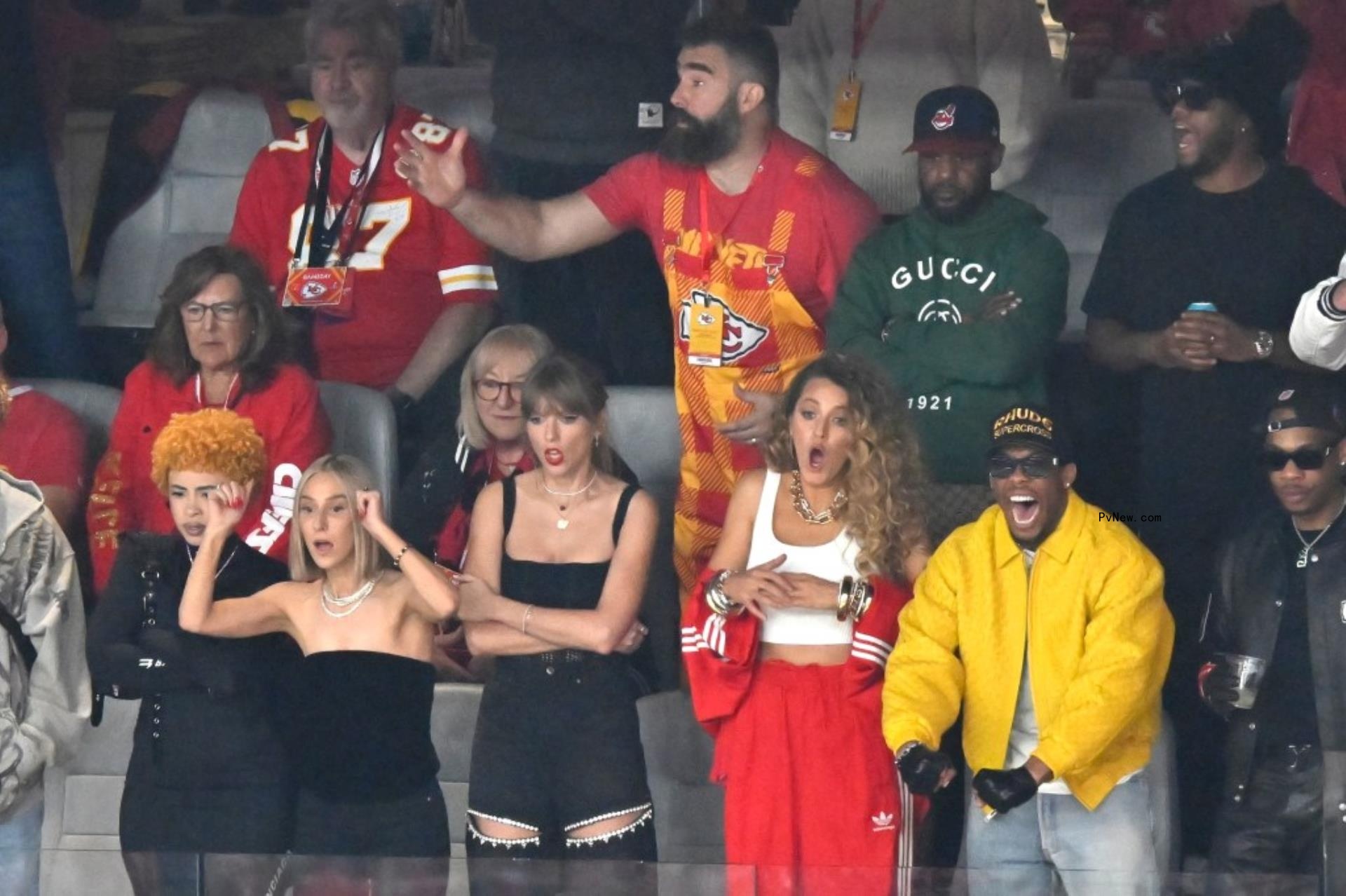 Ice Spice, Ashley Avignone, Taylor Swift, Blake Lively, Jason Kelce