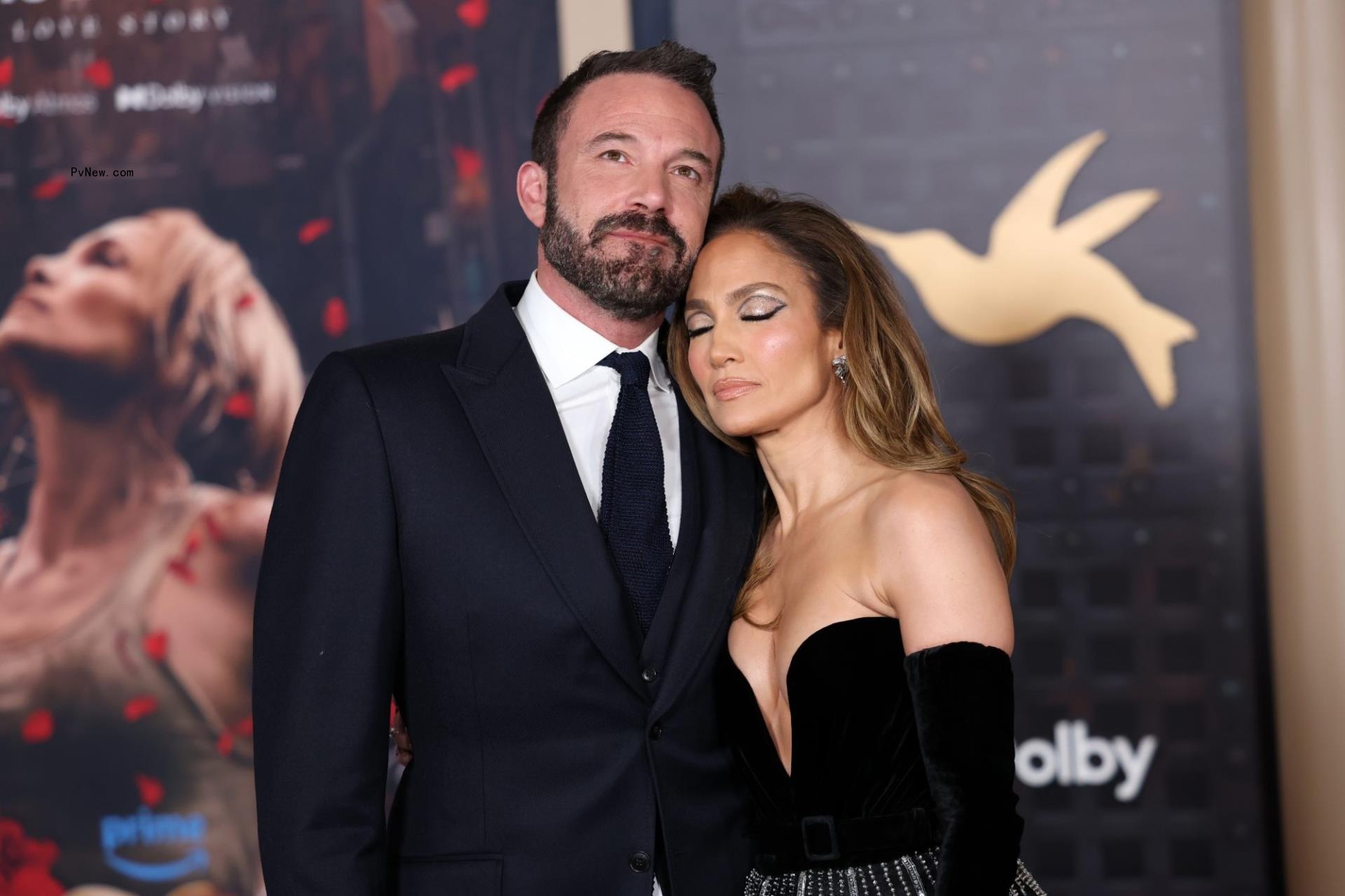 Jennifer Lopez and Ben Affleck at the premiere of Lopez's new Amazon original 