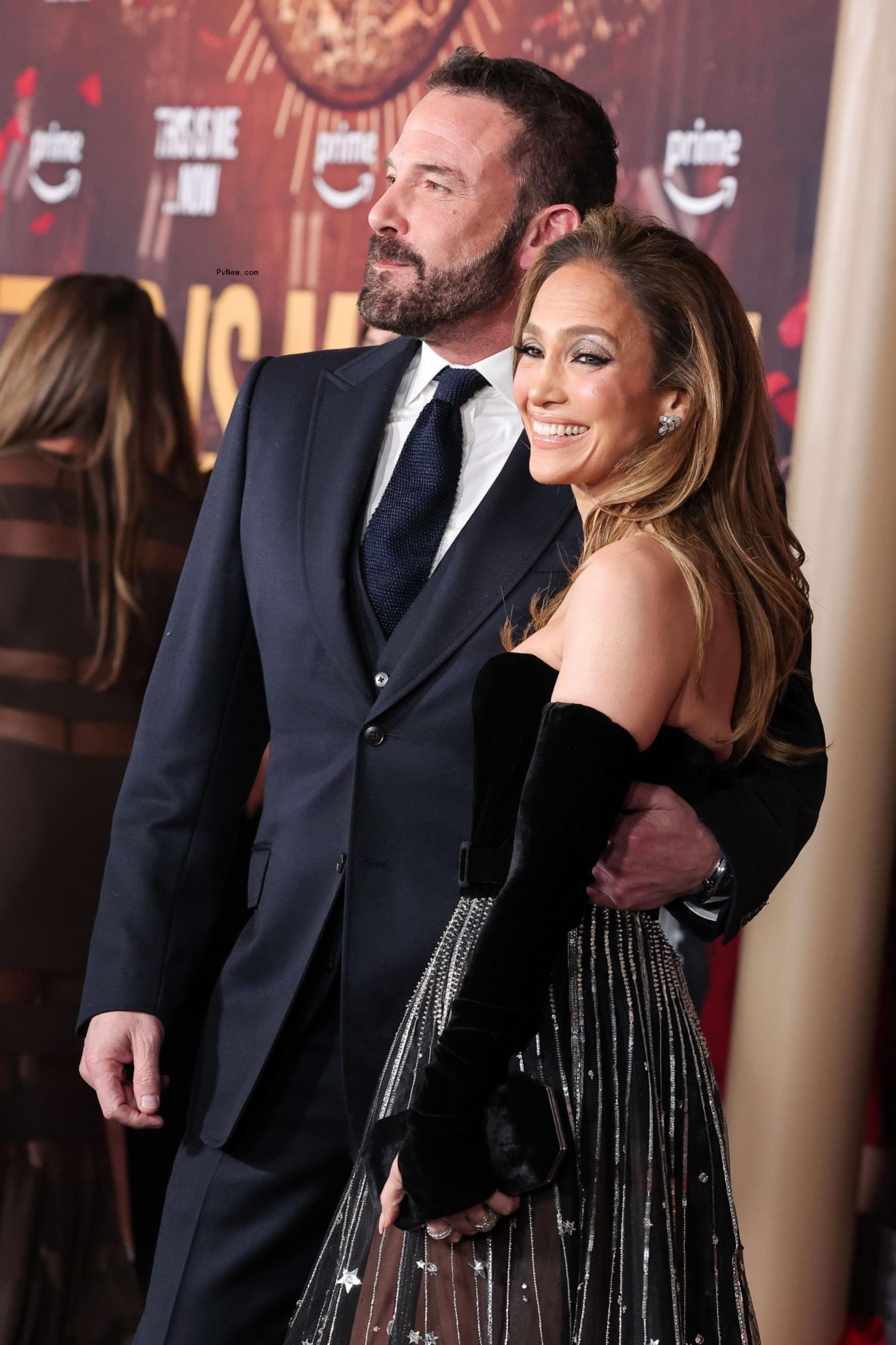 Jennifer Lopez and Ben Affleck at the premiere of Lopez's new Amazon original 
