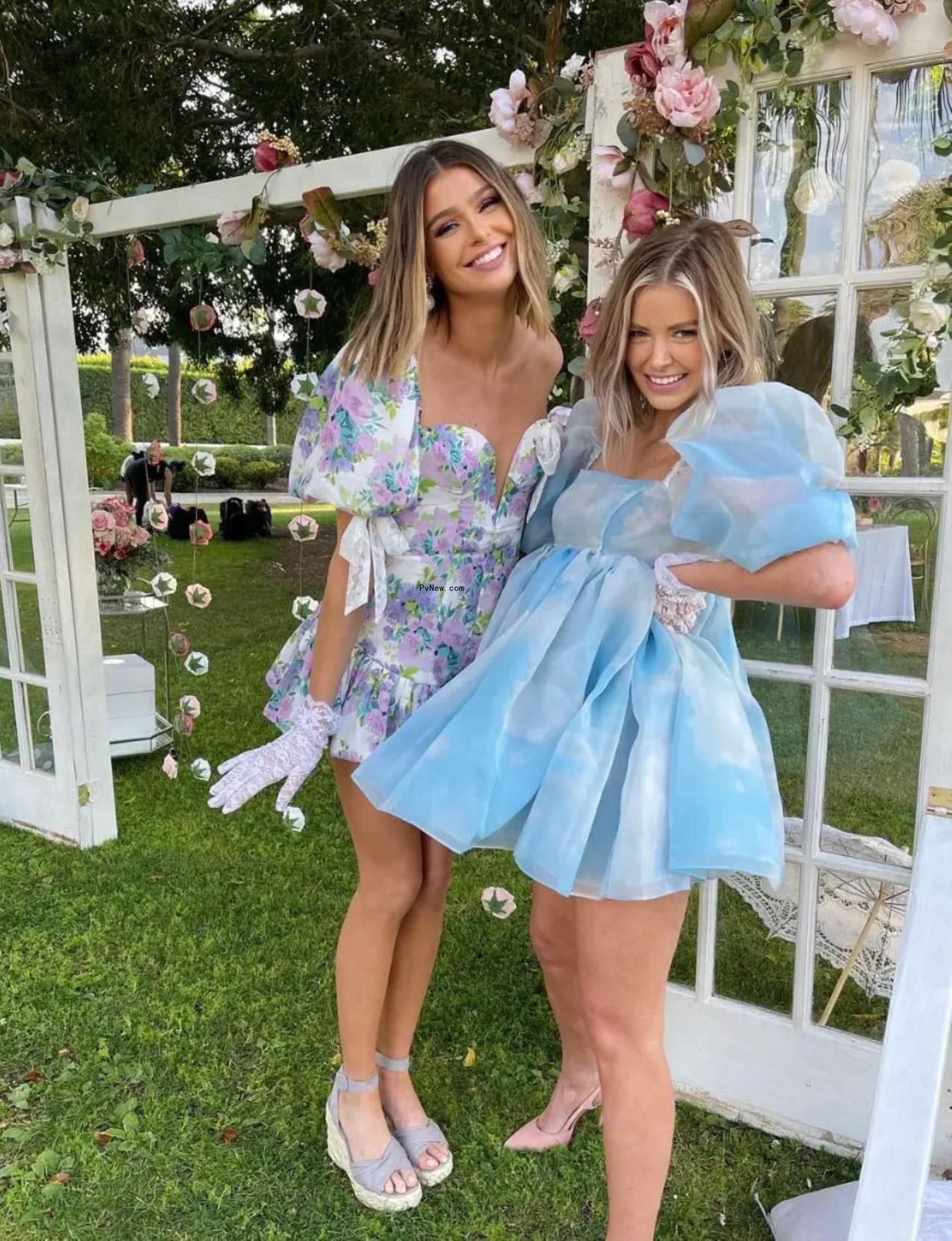 Ariana Madix and Raquel Leviss pose in dresses