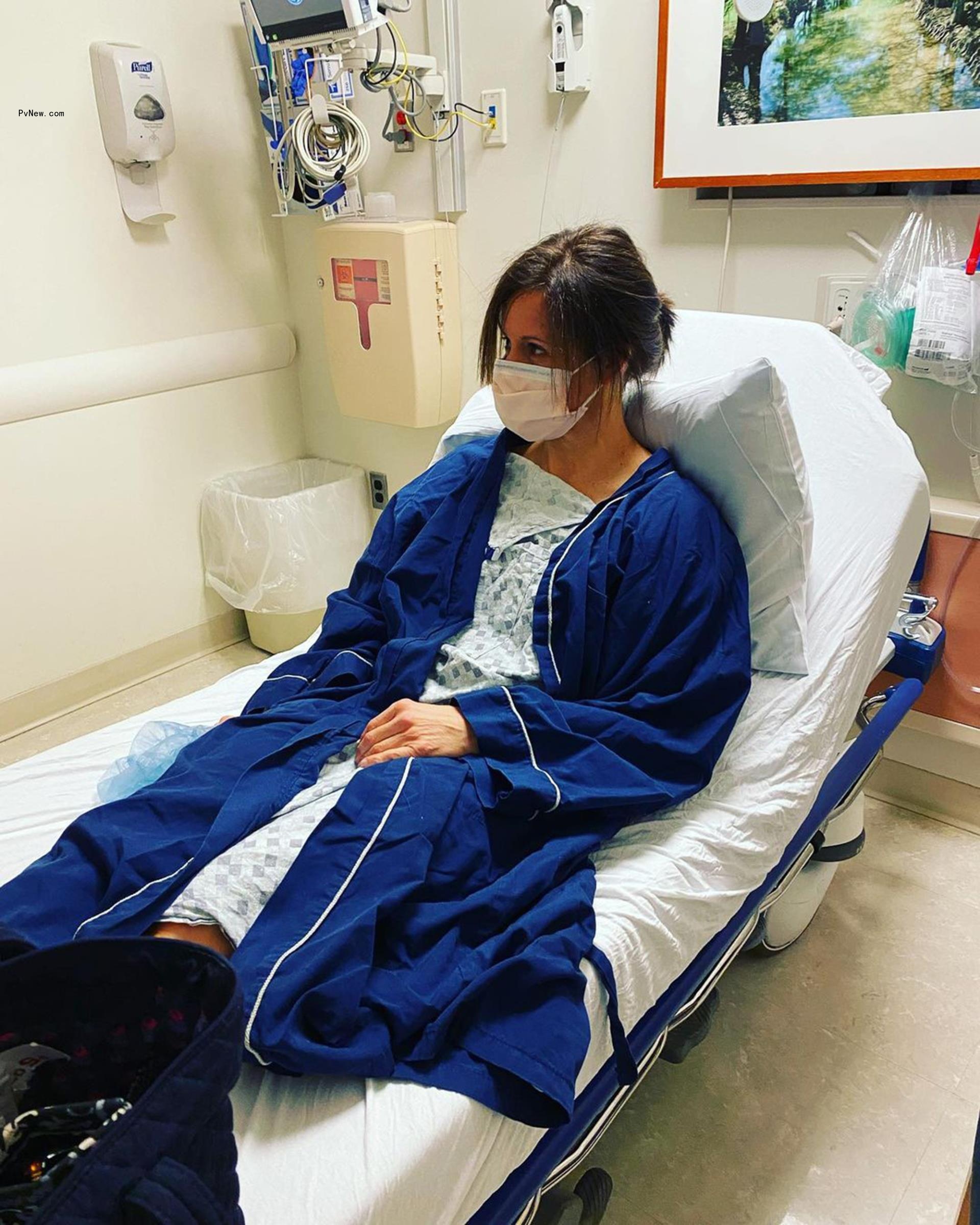 jenna wolfe lying in a hospital bed