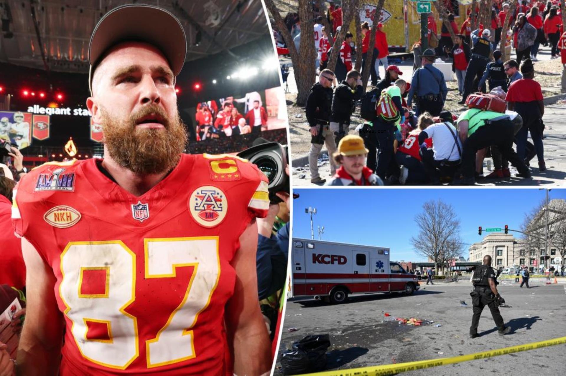 Travis Kelce, Super Bowl 2024 victory parade