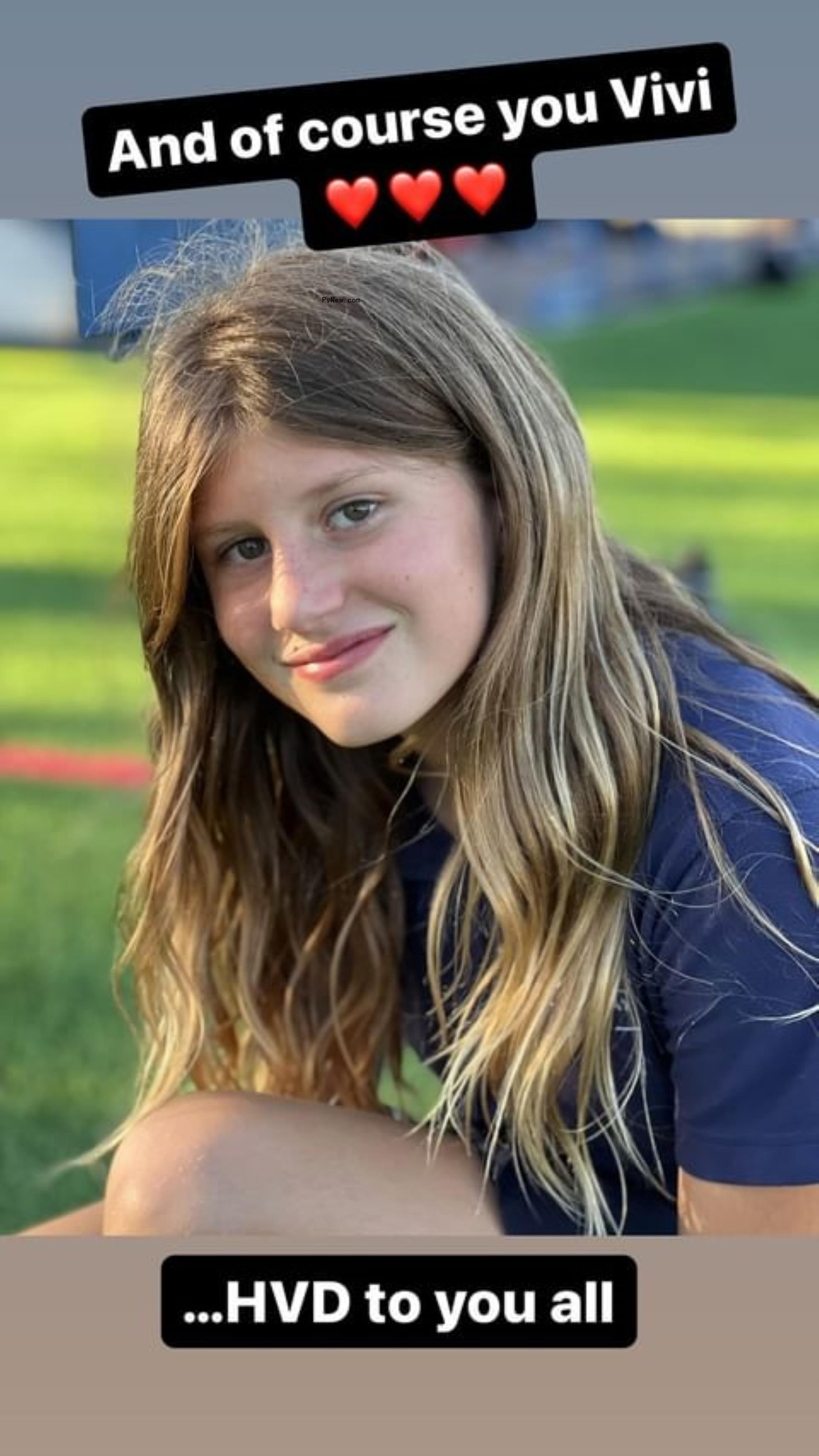Tom Brady's Instagram Story of his daughter Vivian smiling