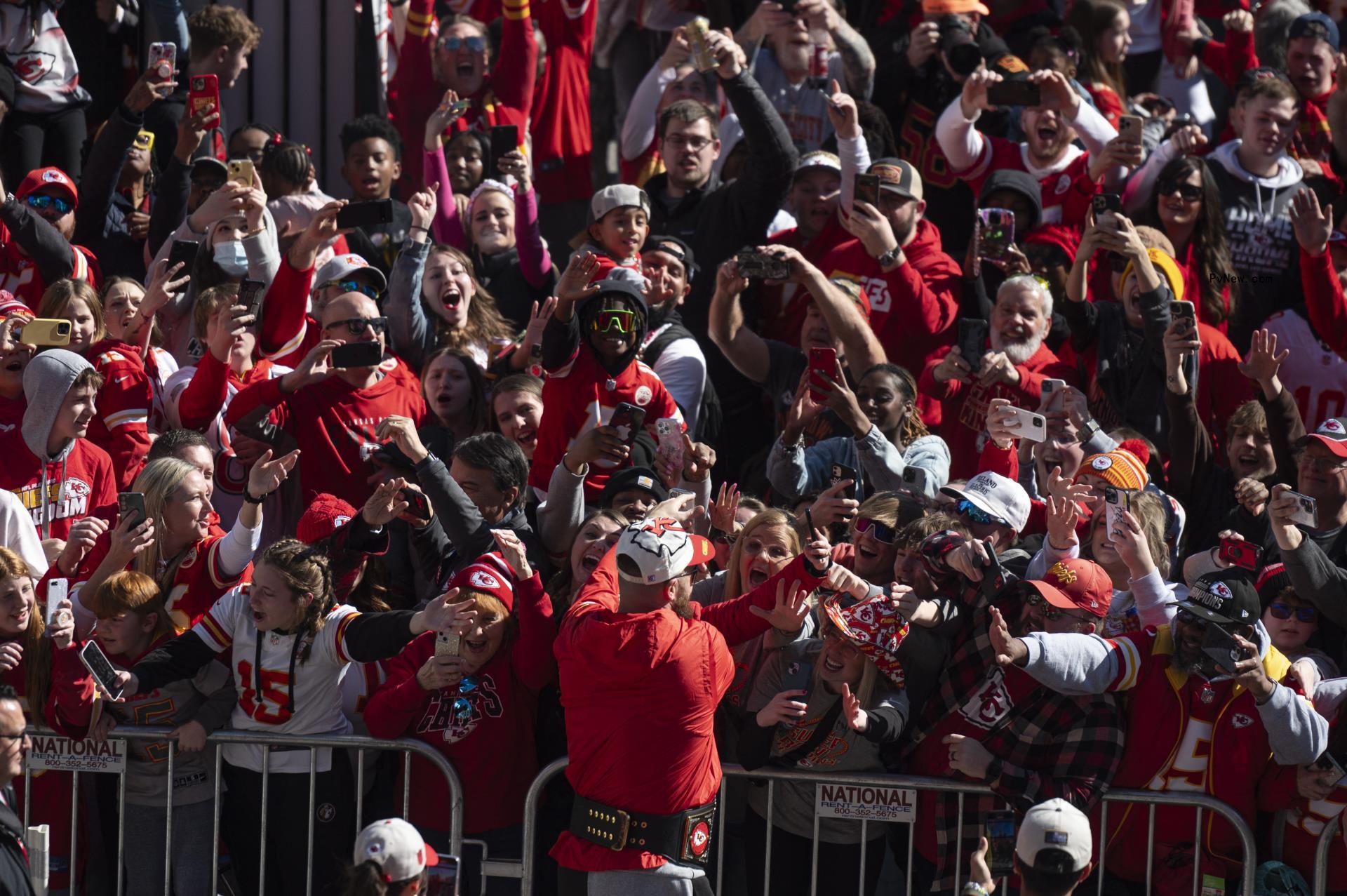Fans at the Kansas City Chiefs parade.