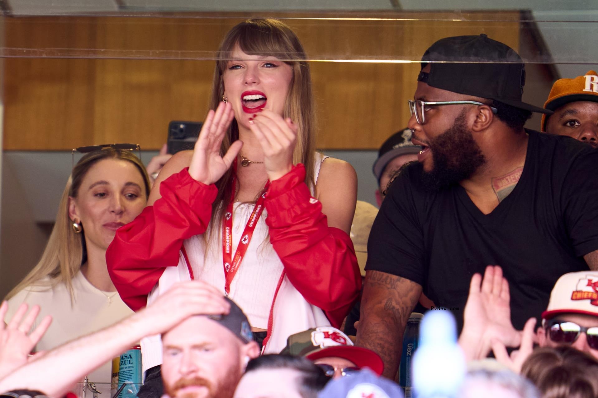 Taylor Swift at the Chiefs game.