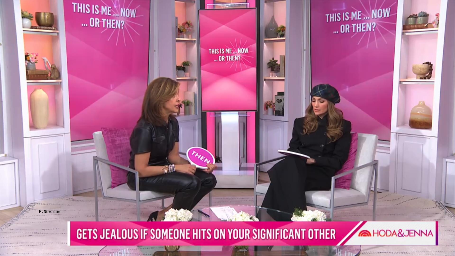 Jennifer Lopez and Hoda Kotb on 
