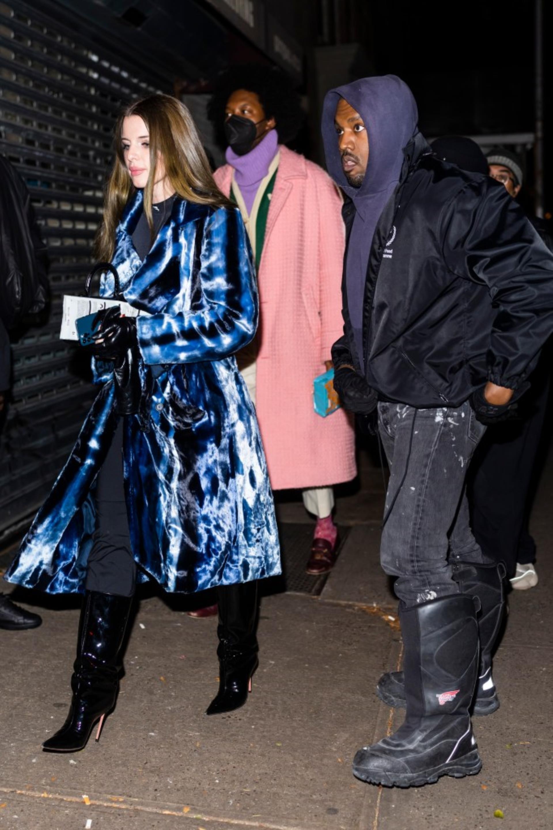 Julia Fox celebraitng her birthday with Kanye West.