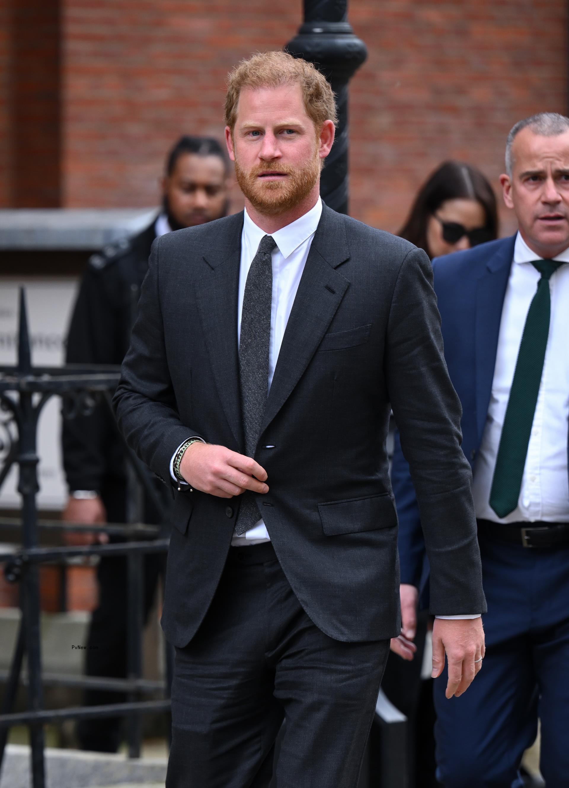 Prince Harry walking in London.