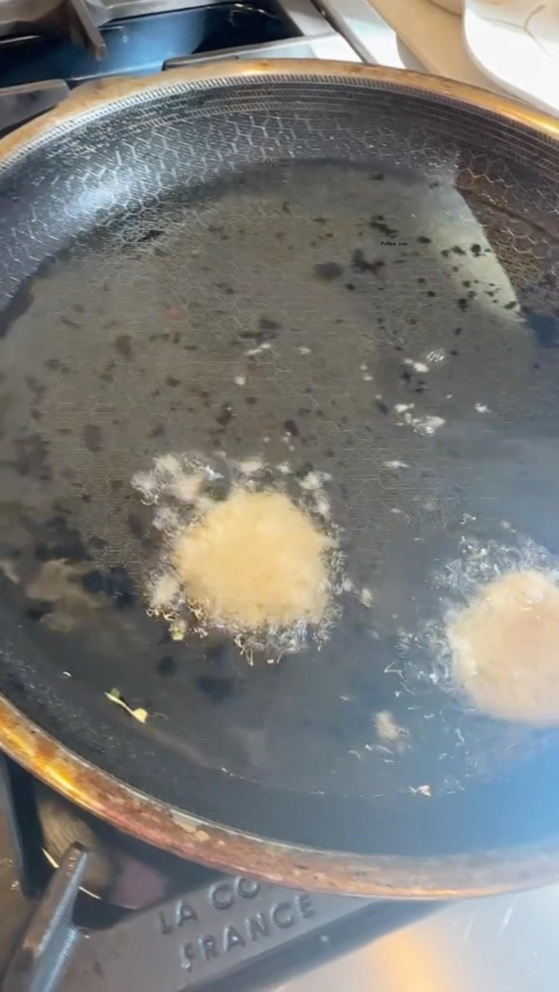 Benny Blanco making fried pickles. 