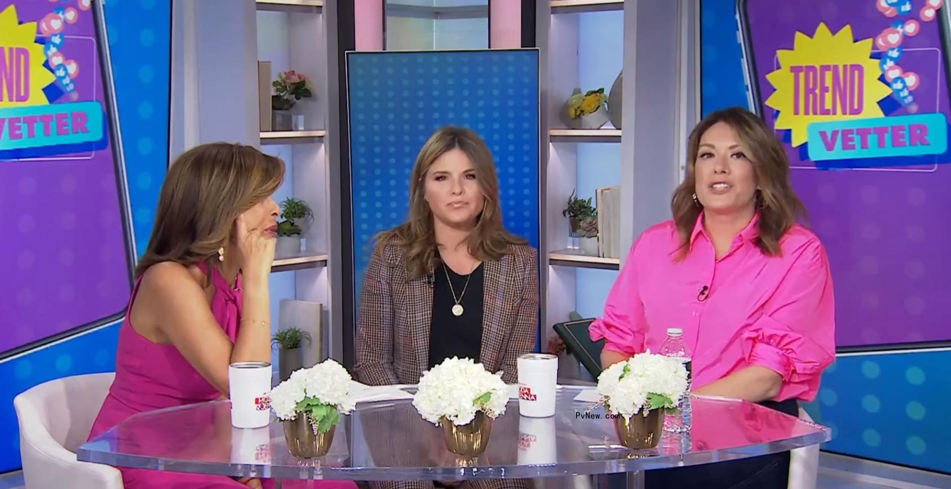 Hoda Kotb, Jenna Bush Hager and Michelle Collins talking on
