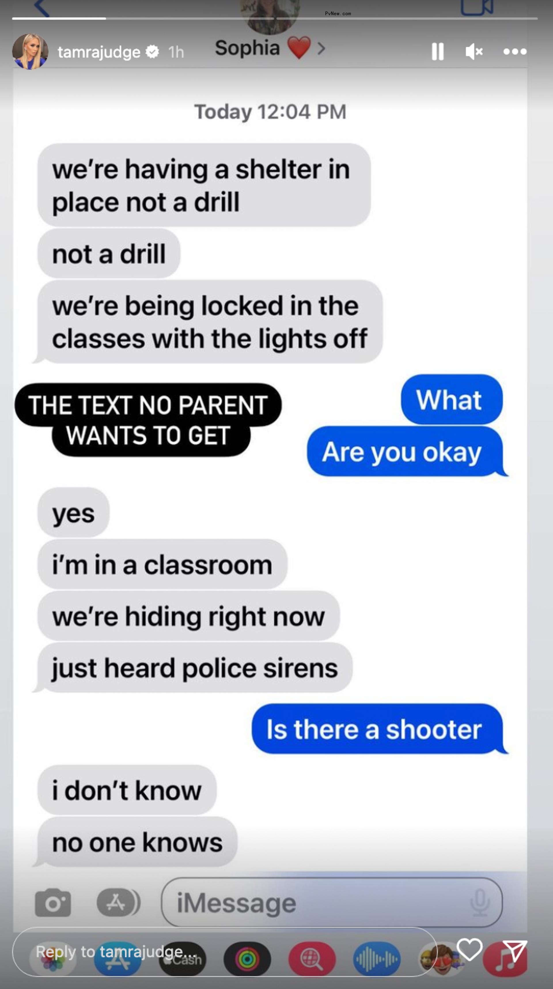 A text from Tamra Judge's daughter