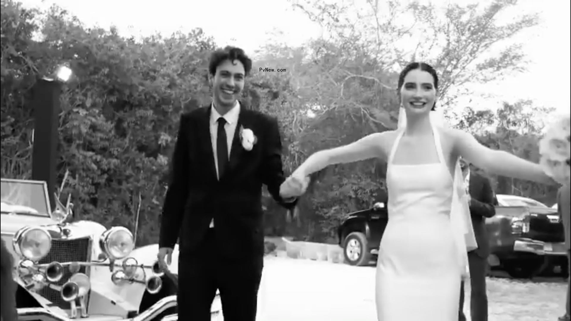 Meadow Walker and Louis Thornton-Allan wedding.