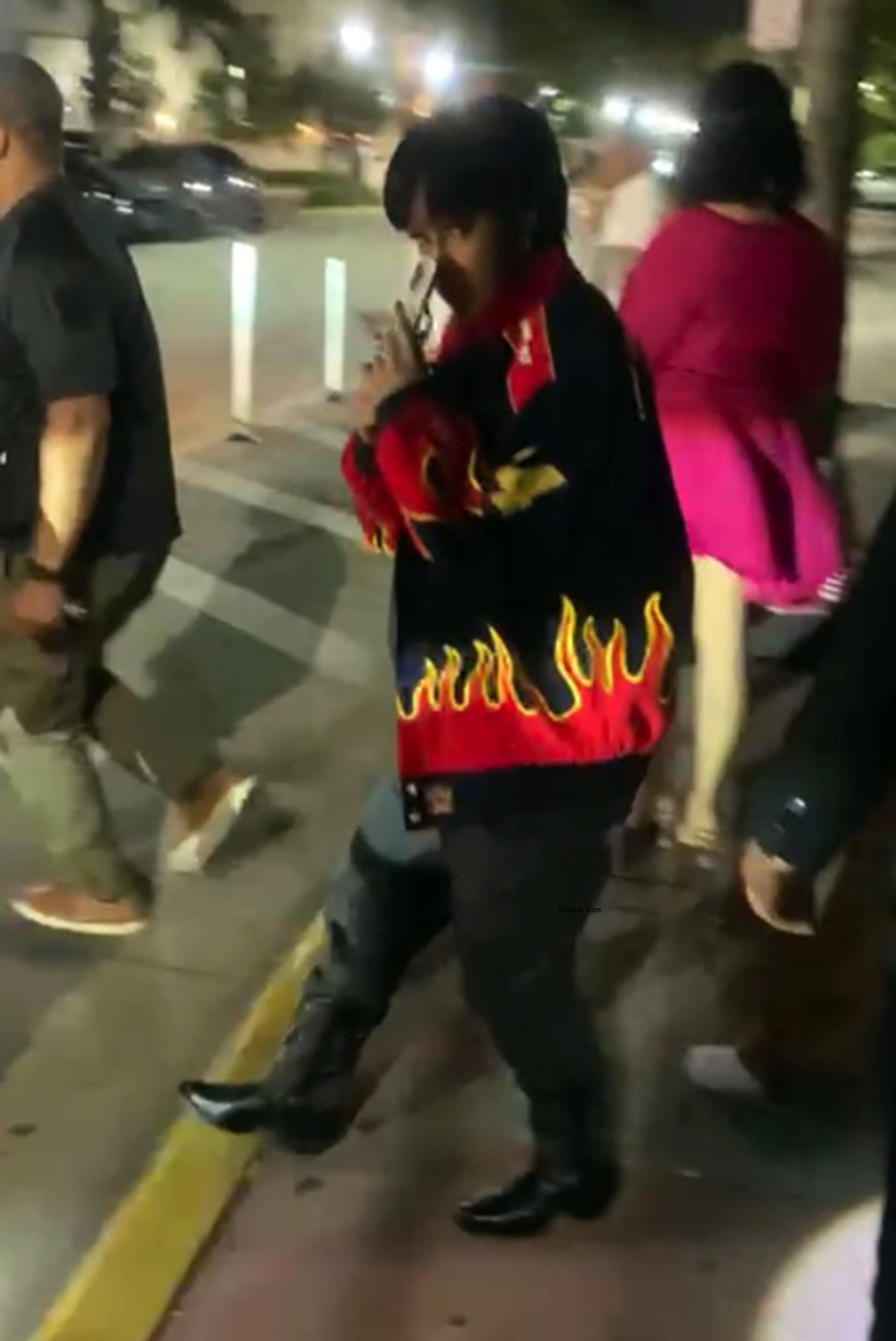 Cardi B leaving Carbone.