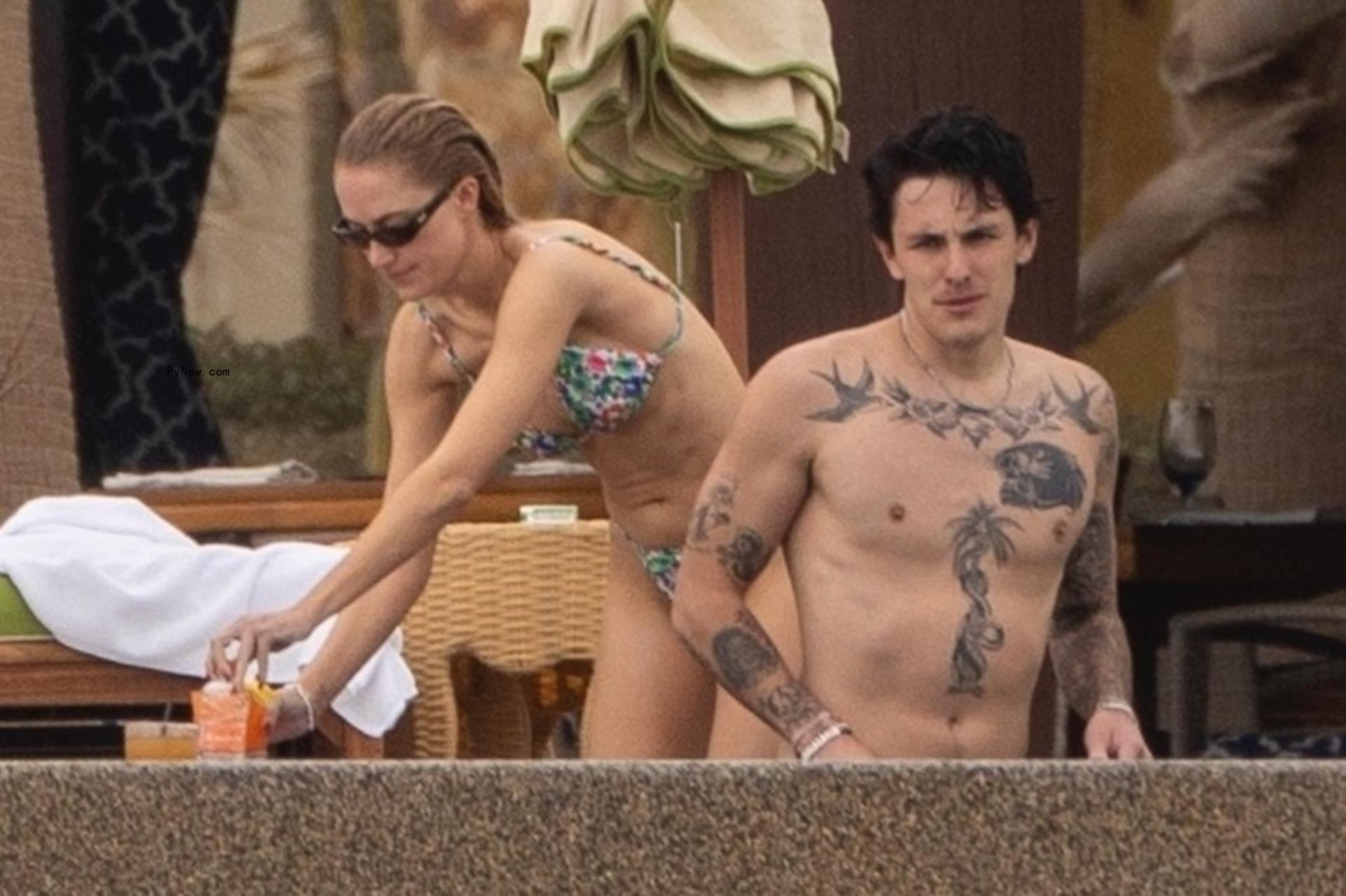 Dalton Gomez walks with Maika Mo<i></i>nroe in Mexico