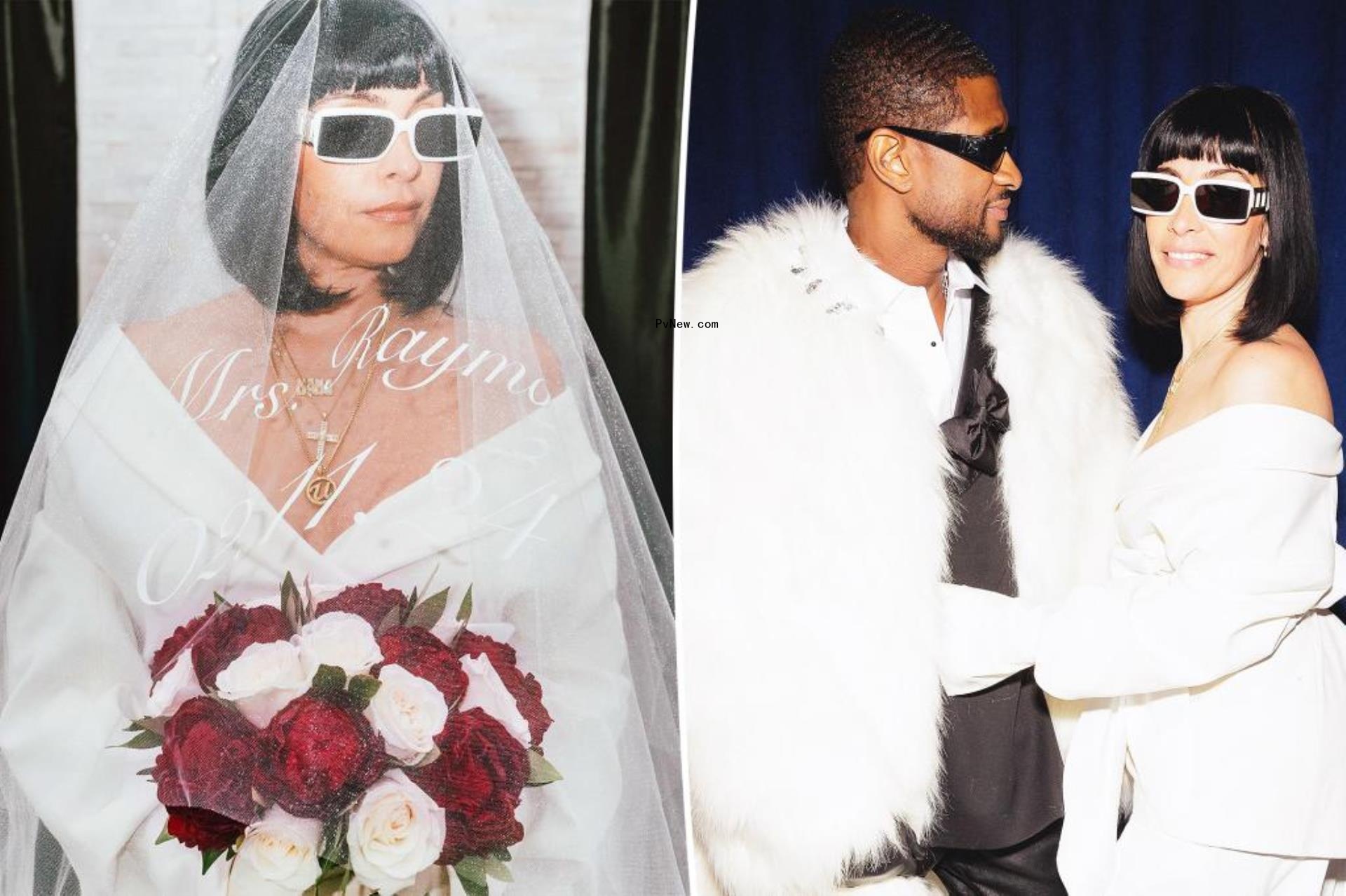 Usher and wife