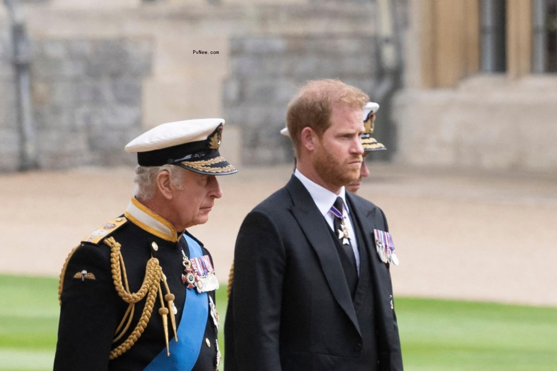 King Charles III and Prince Harry