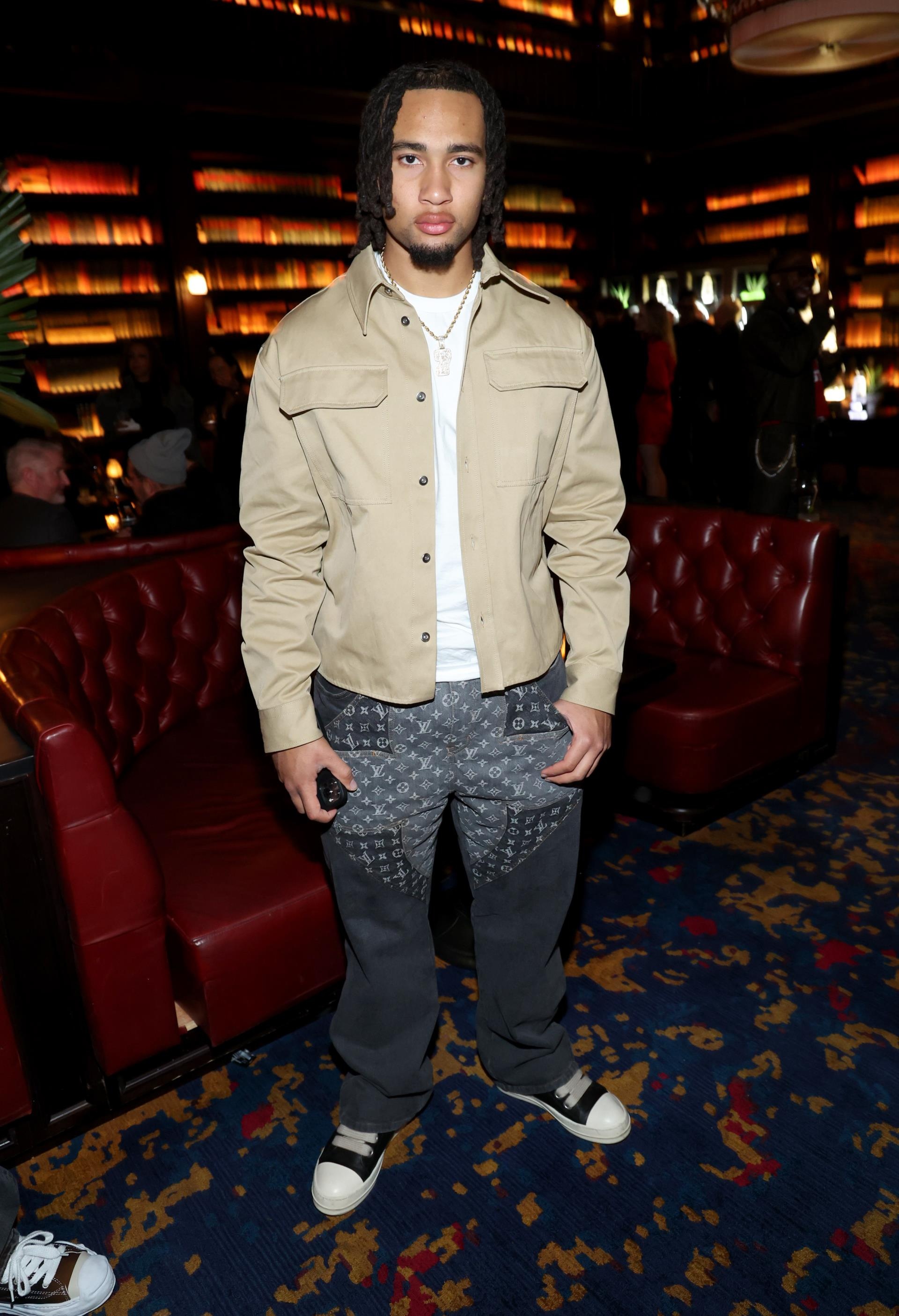 CJ Stroud at the 2024 GQ Sports Super Bowl Party.