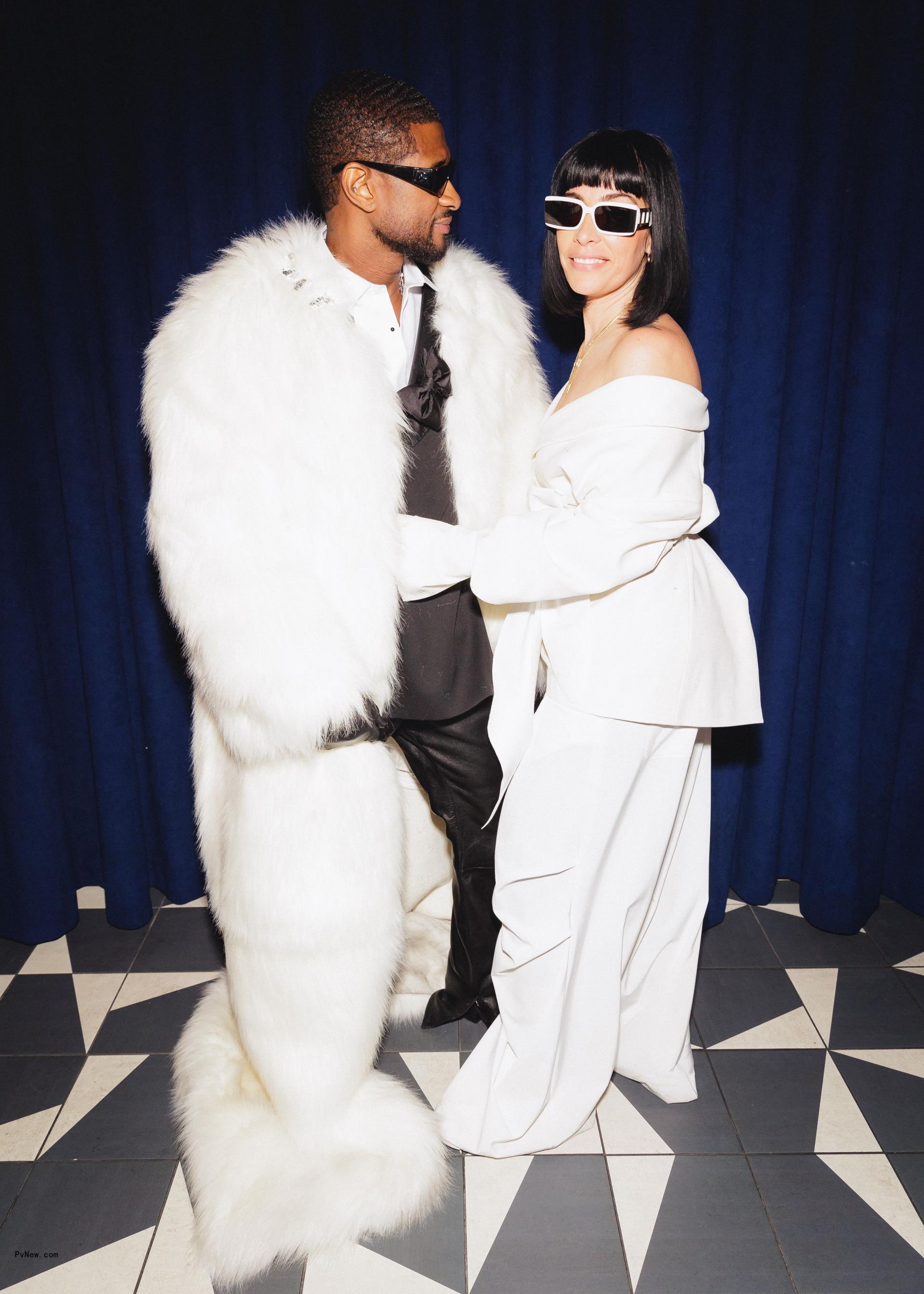 Usher and Jennifer Goicoechea