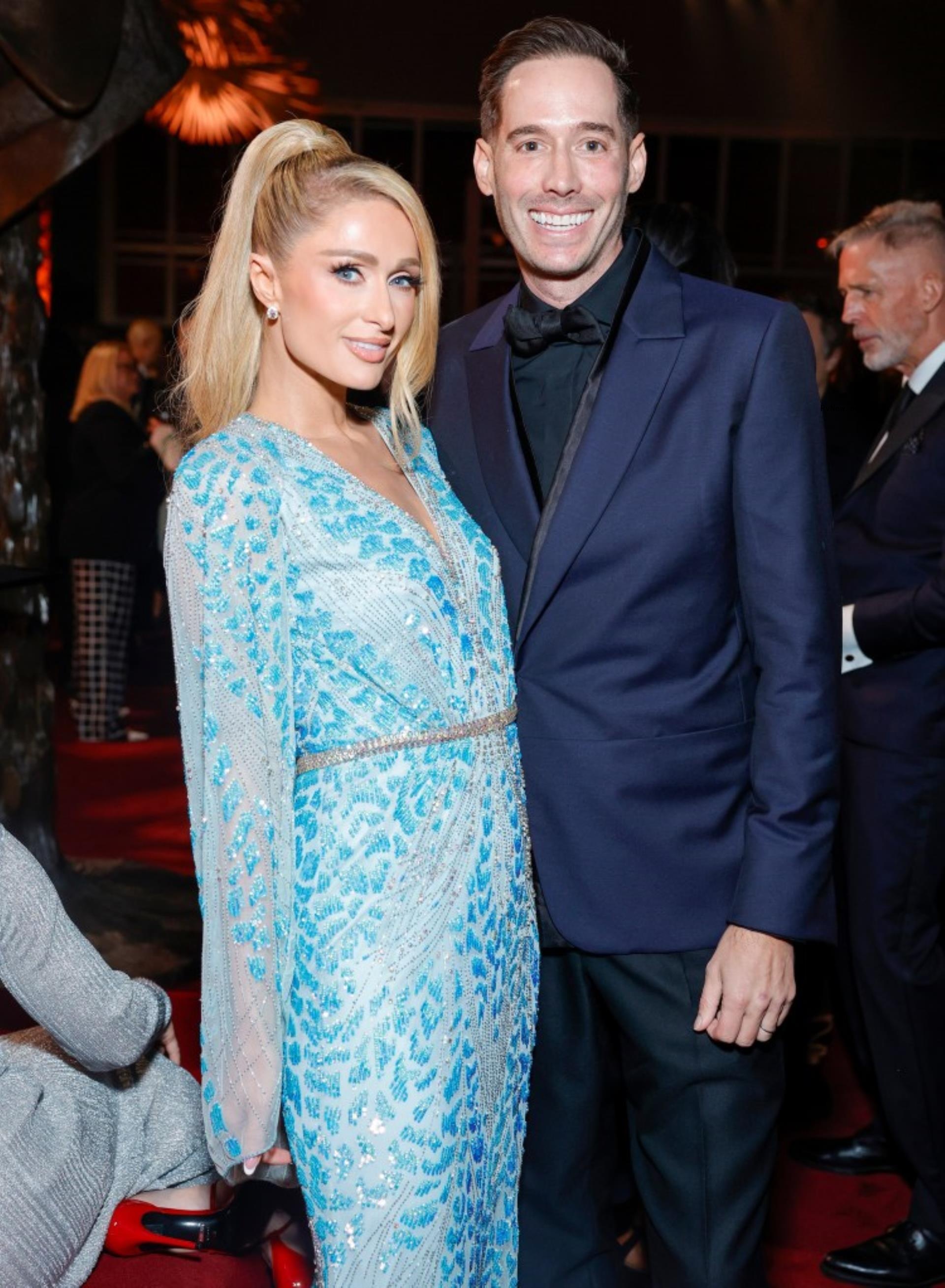 Paris Hilton and Carter Reum.
