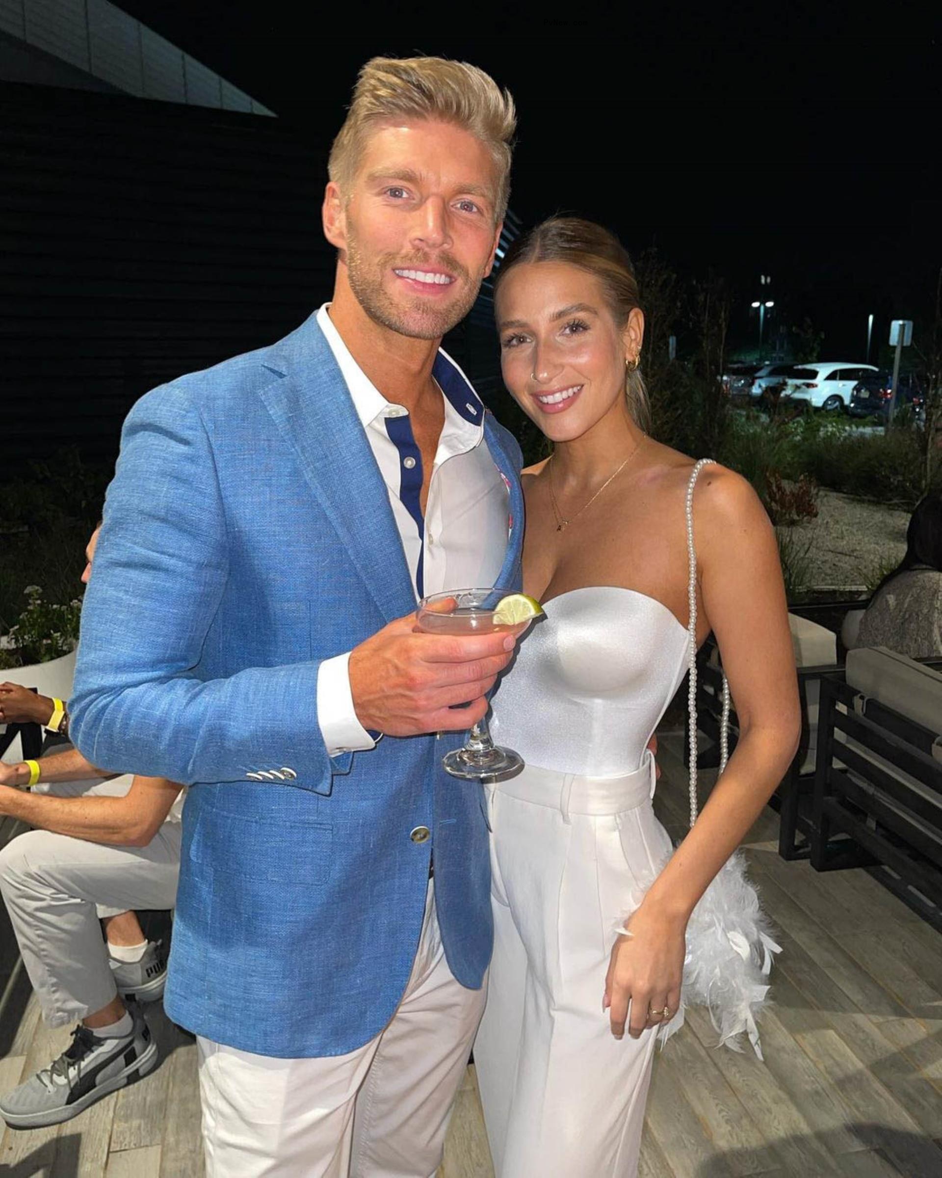 Kyle Cooke and Amanda Batula posing for a photo together