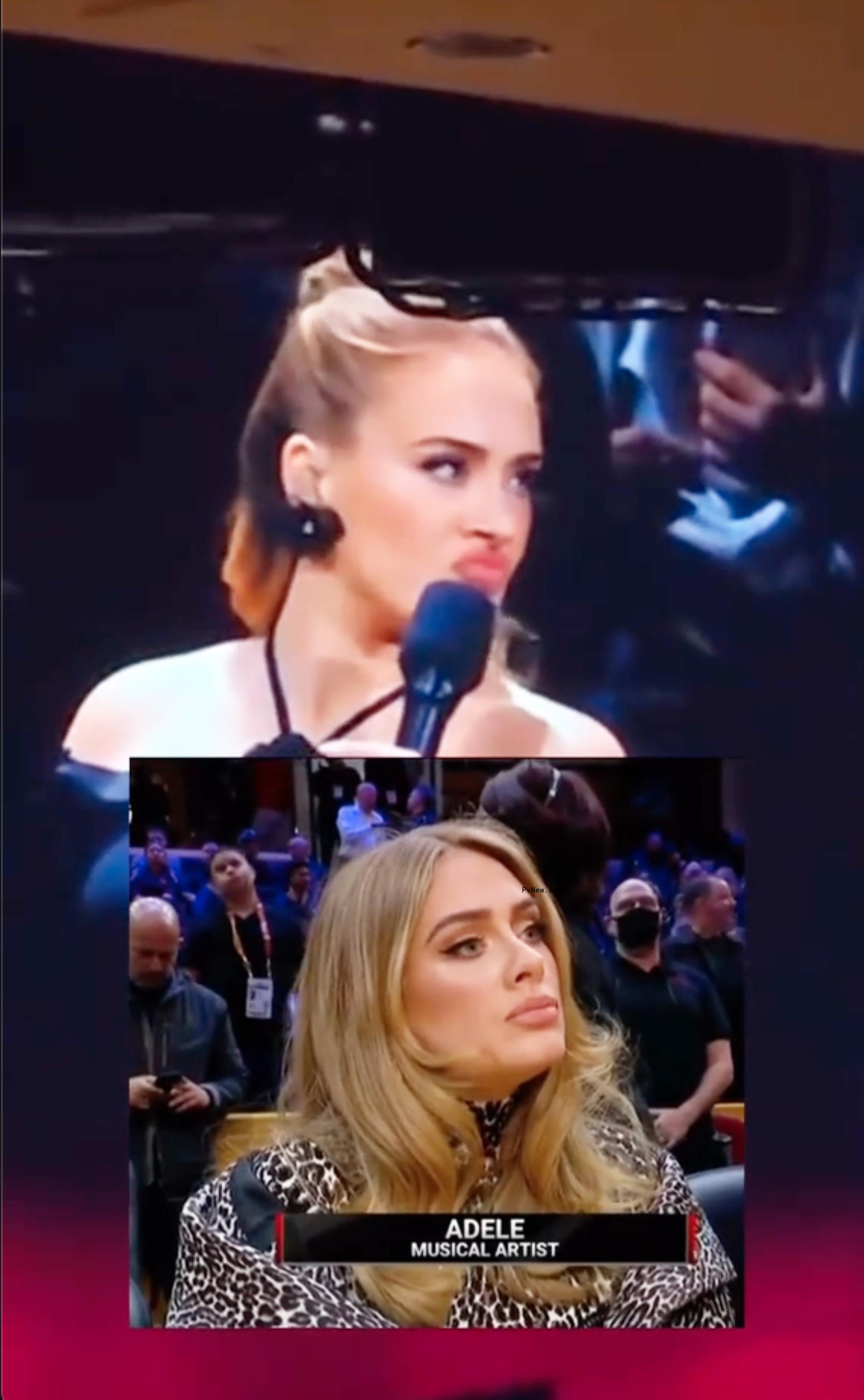 Adele smirking