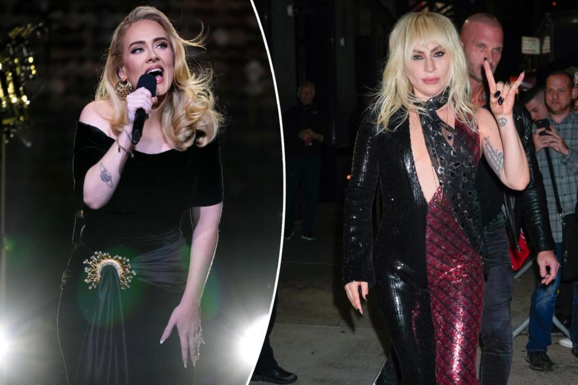 Lady Gaga and Adele