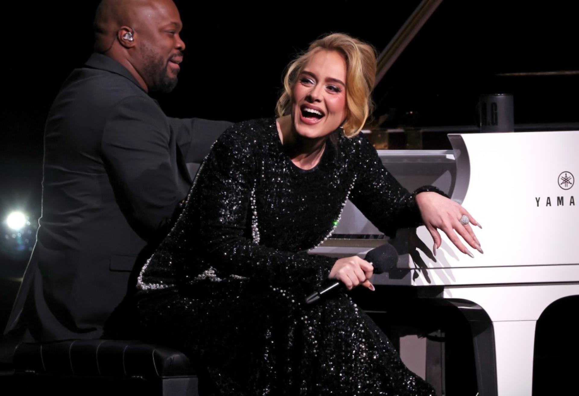 Adele performing in Vegas